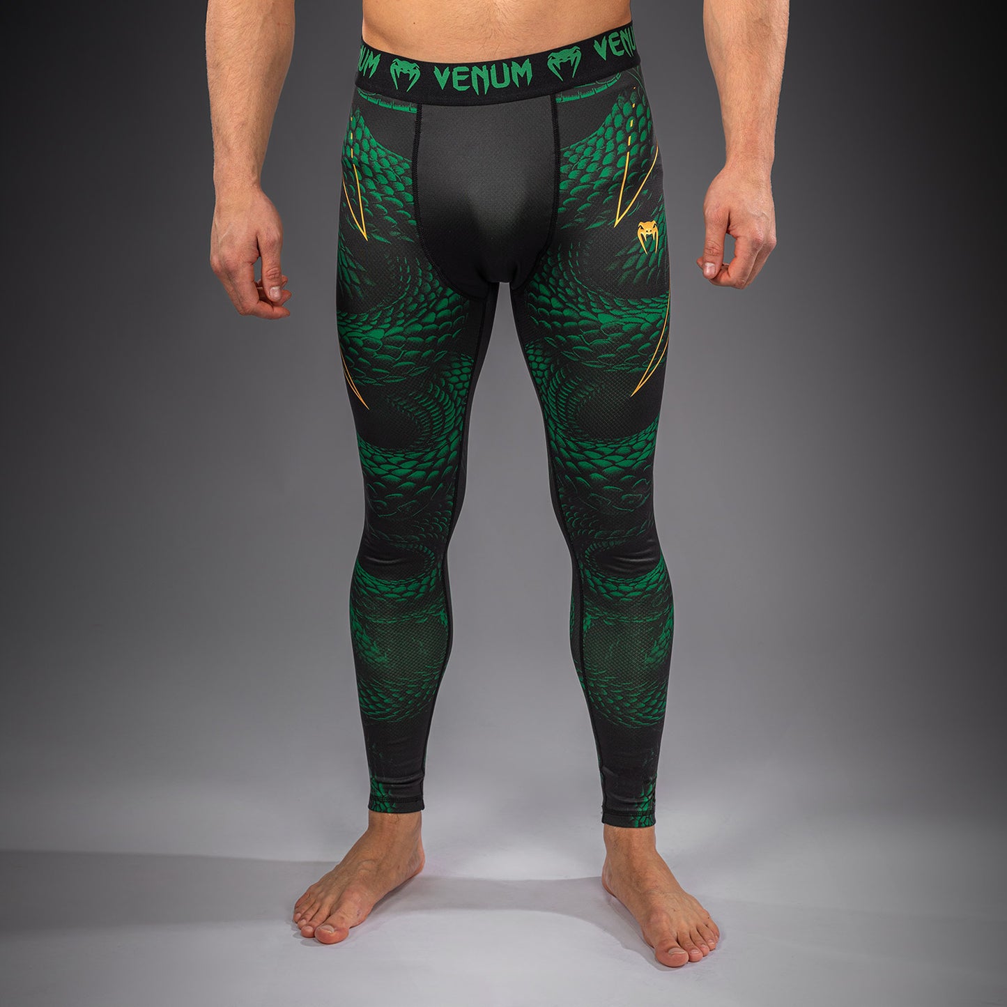 Venum Matupa Spats - Black/Green/Gold  product-type_Compression Pants Venum