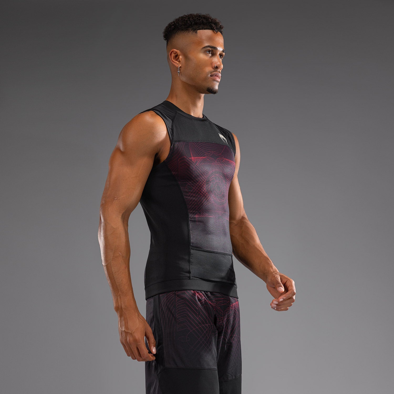 Venum G-Fit Air Men's Sleeveless Rashguard - Deep Black/Fire Red