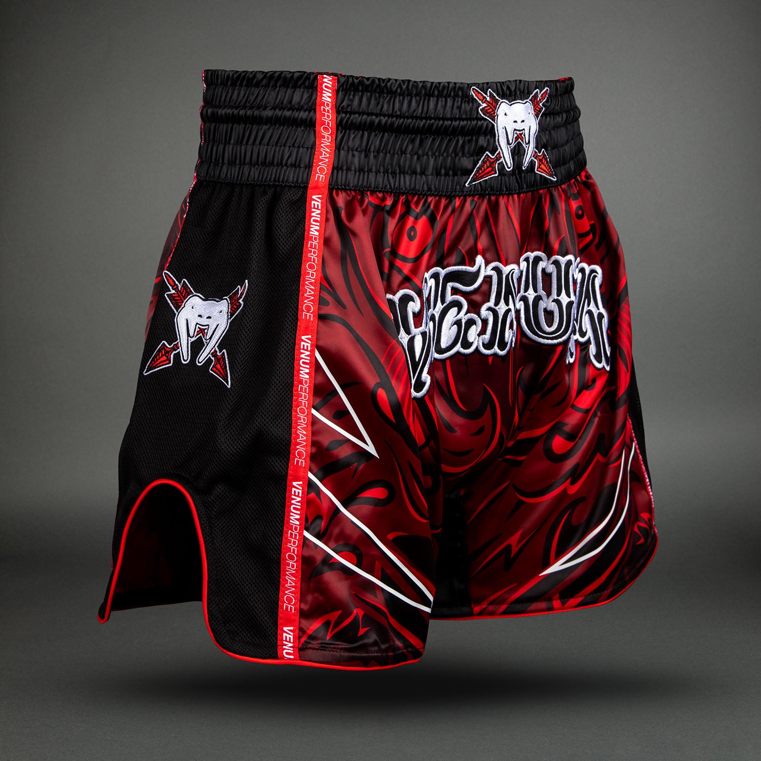Venum Wolf Atak Muay Thai Shorts - Black/Red - Venum