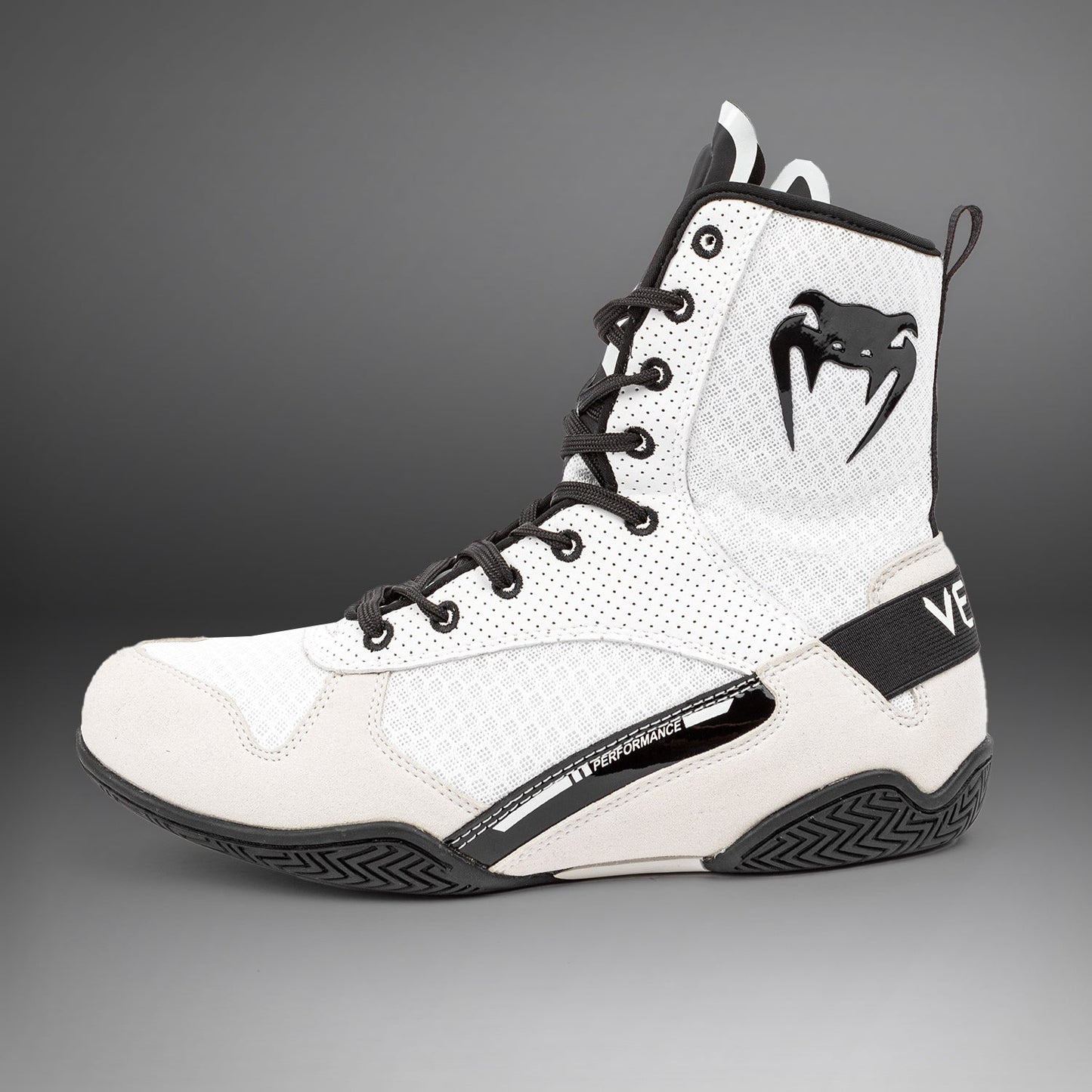 Venum Elite Boxing Shoes - White/Black