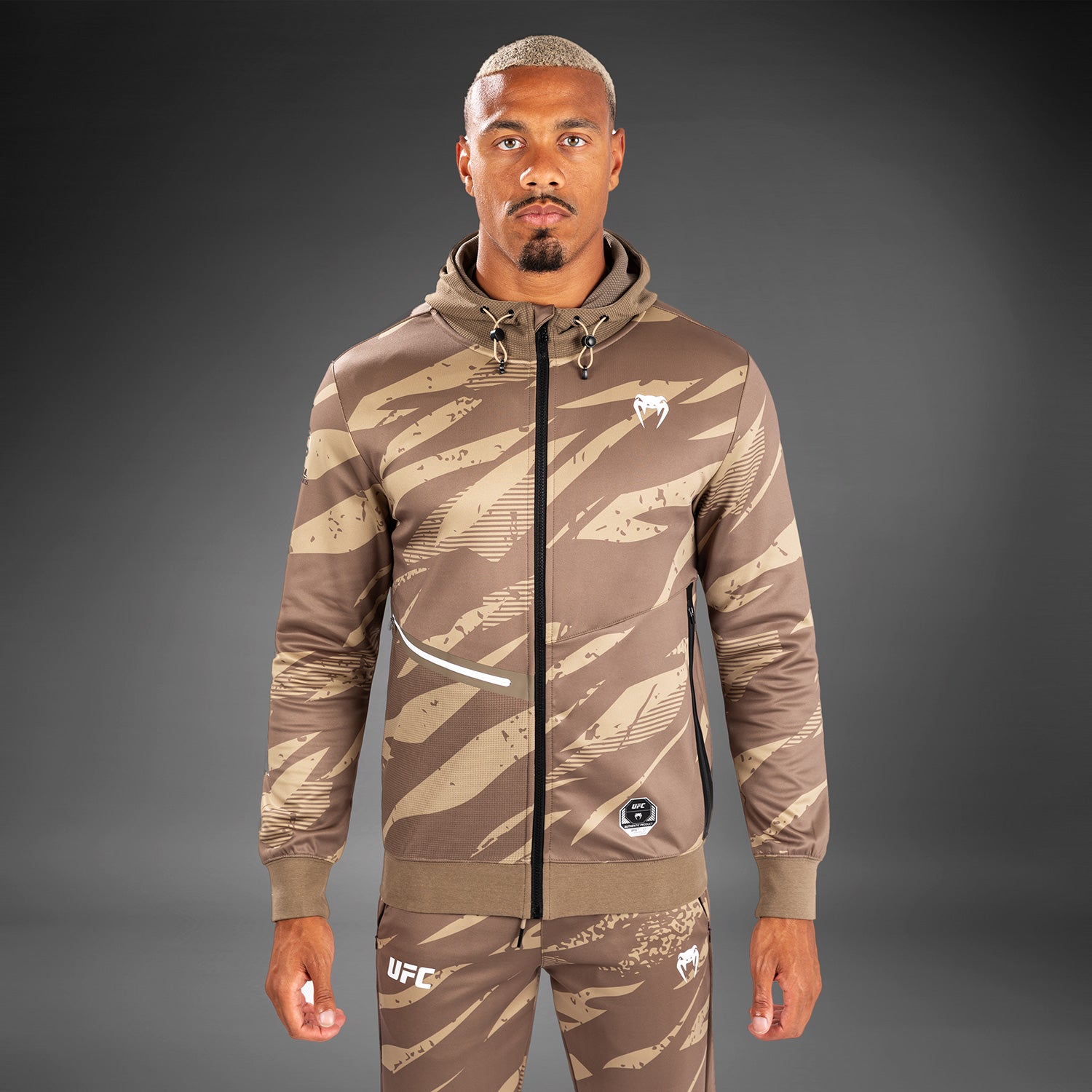 UFC Adrenaline by Venum Fight Week Men’s zip Hoodie Desert Camo Venum