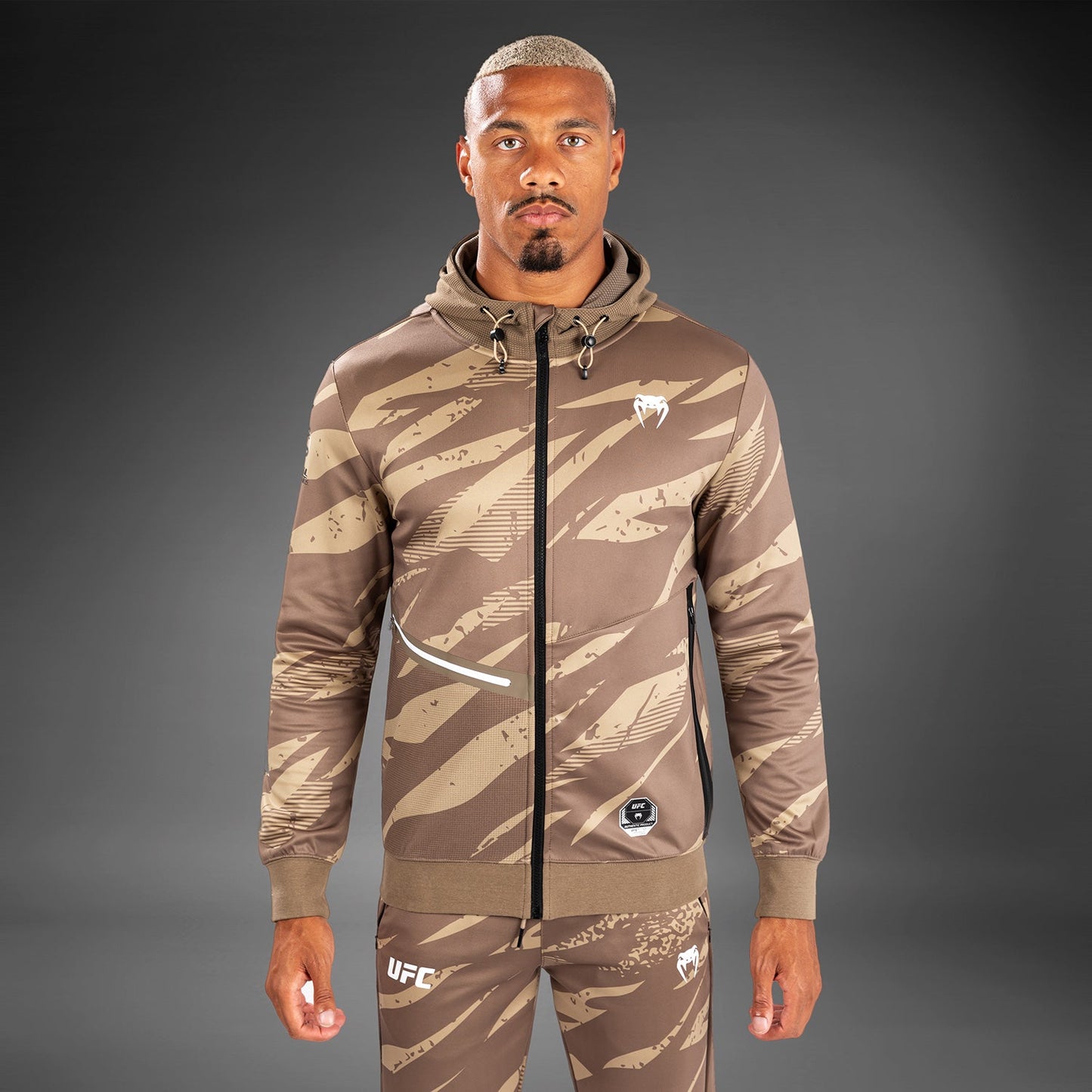 UFC Adrenaline by Venum Fight Week Men’s zip Hoodie - Desert Camo