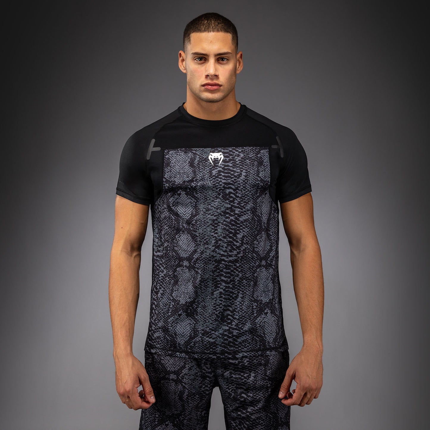 Venum G-Fit Scales Dry-Tech T-Shirt - Black/ Charcoal Grey
