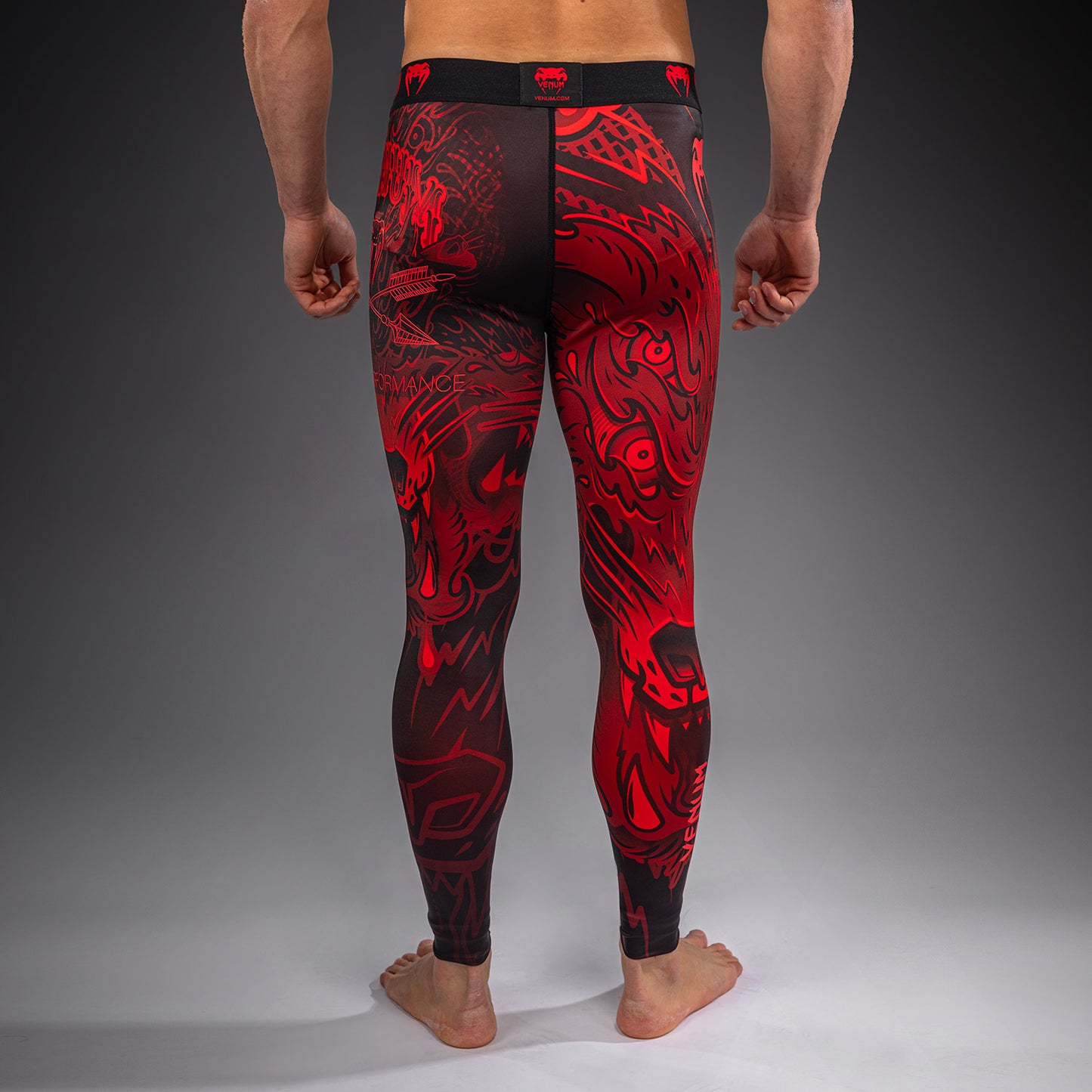 Venum Wolf Atak Spats - Black/Red