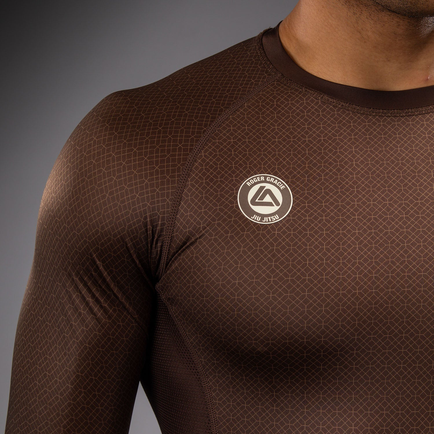 Venum x Roger Gracie Academy Long Sleeve Rashguard - Dark Brown