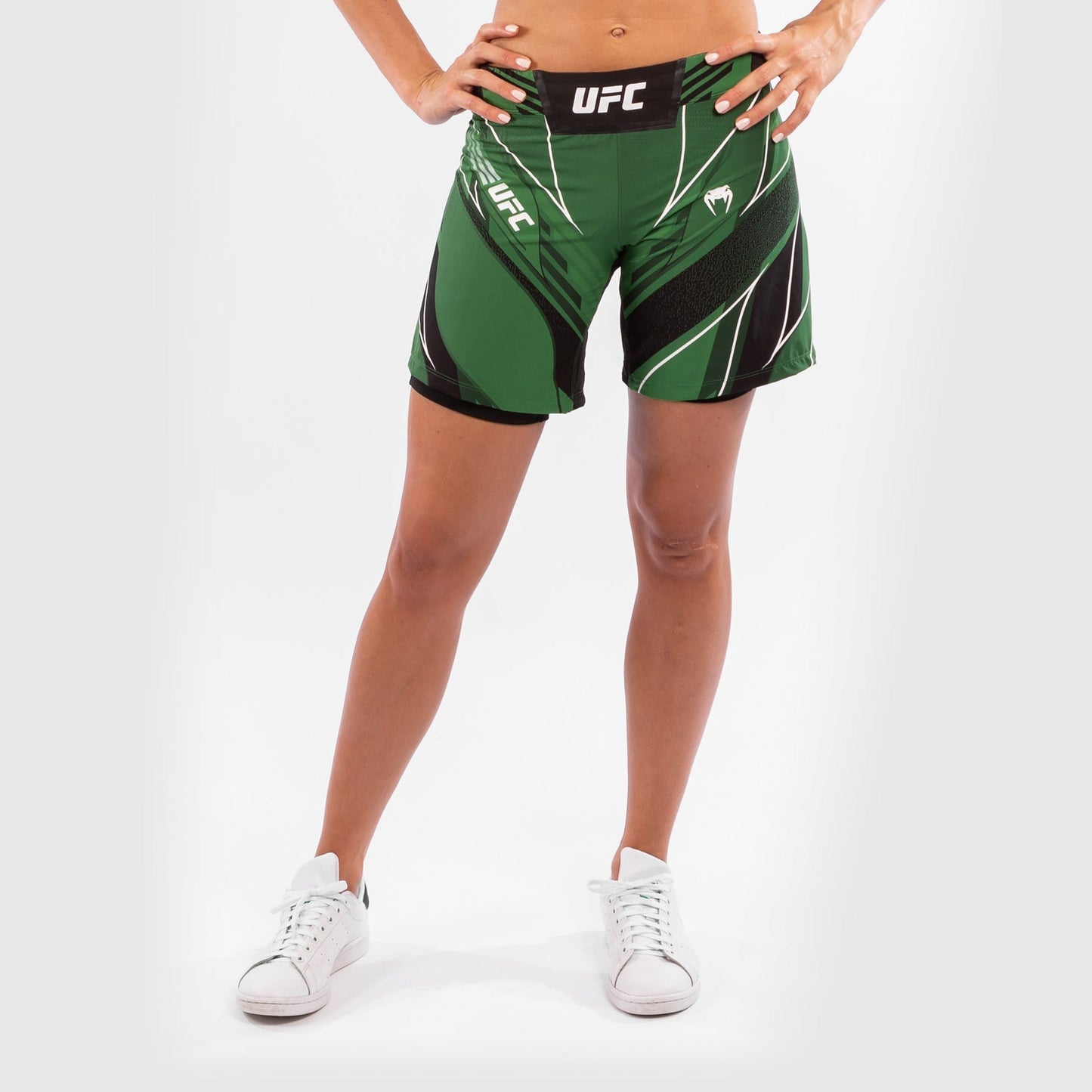 UFC Venum Authentic Fight Night Women's Shorts - Long Fit - Green