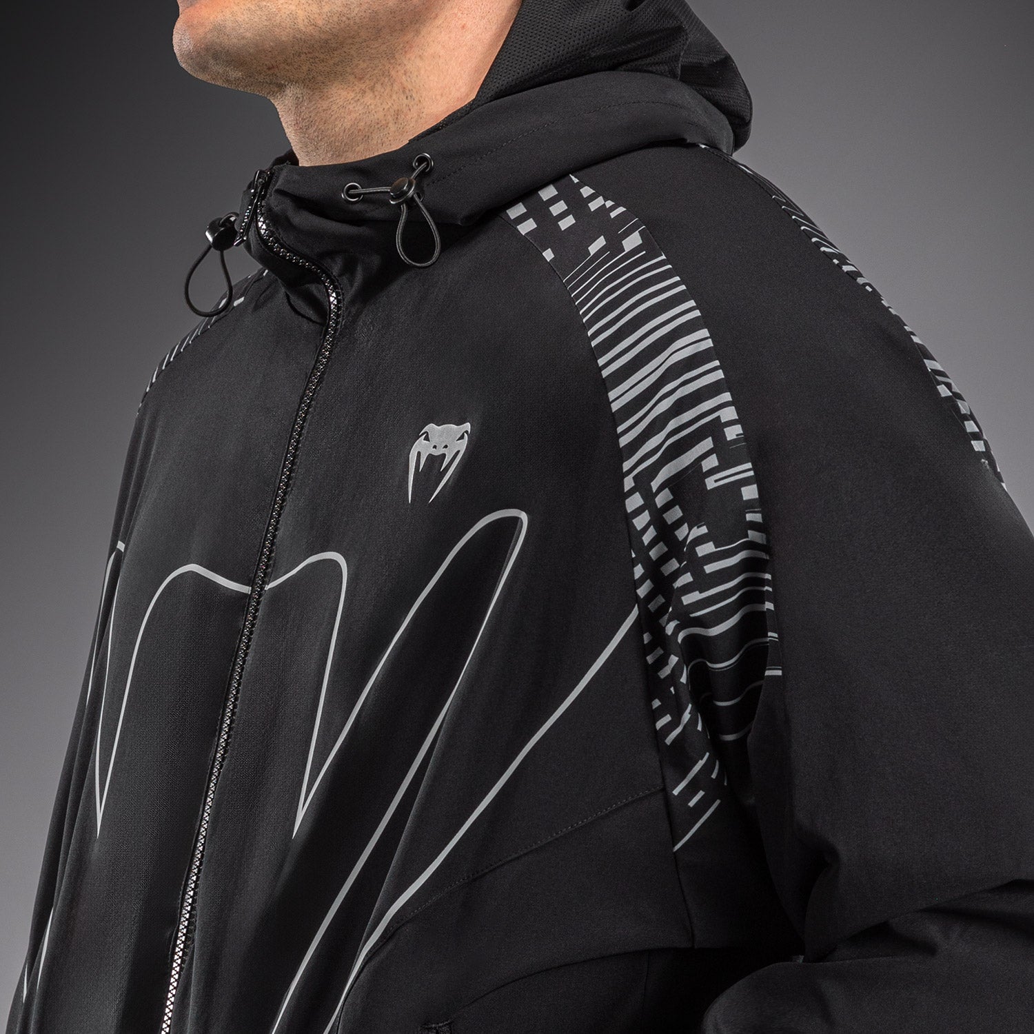Venum Midnight Fury Track Jacket - Black/Grey/Silver - Venum
