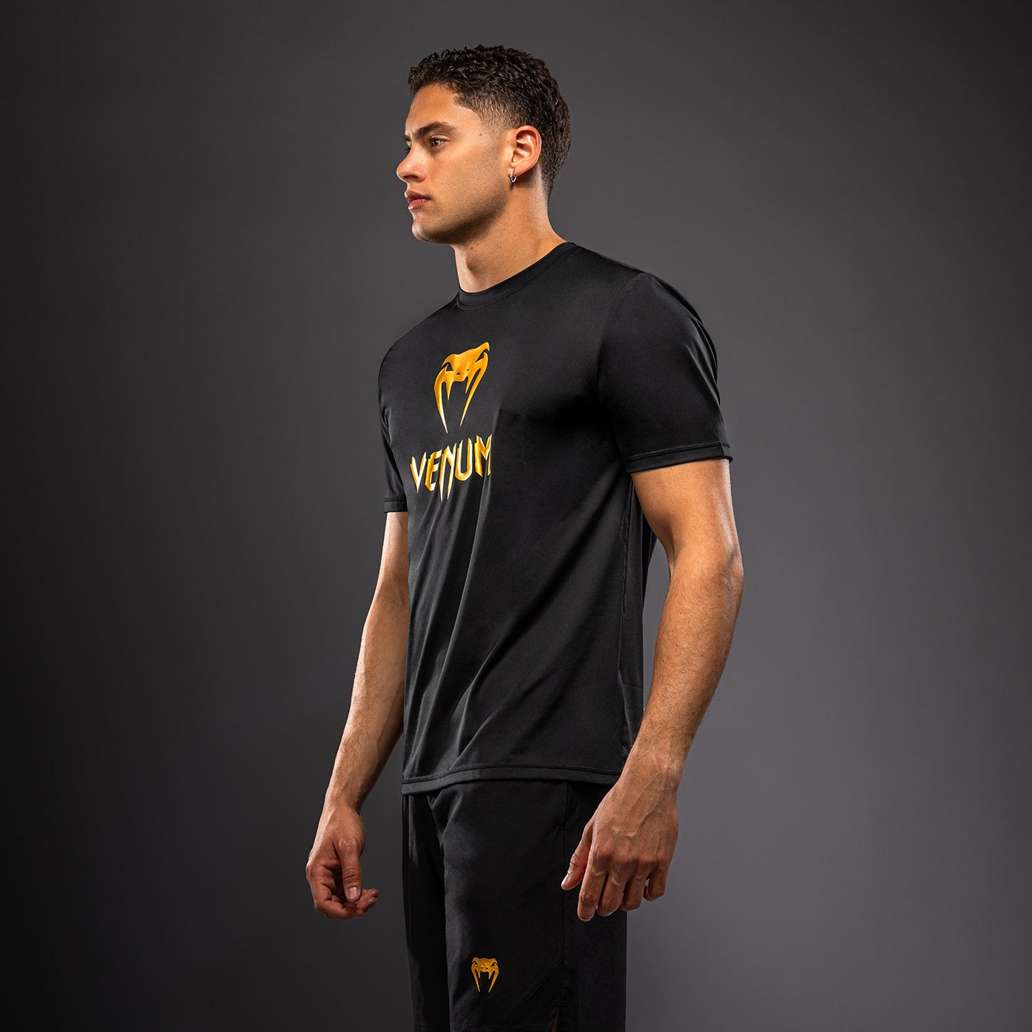 Venum Classic Dry Tech T-Shirt - Black/Gold  product-type_Dry Tech T-Shirts Venum