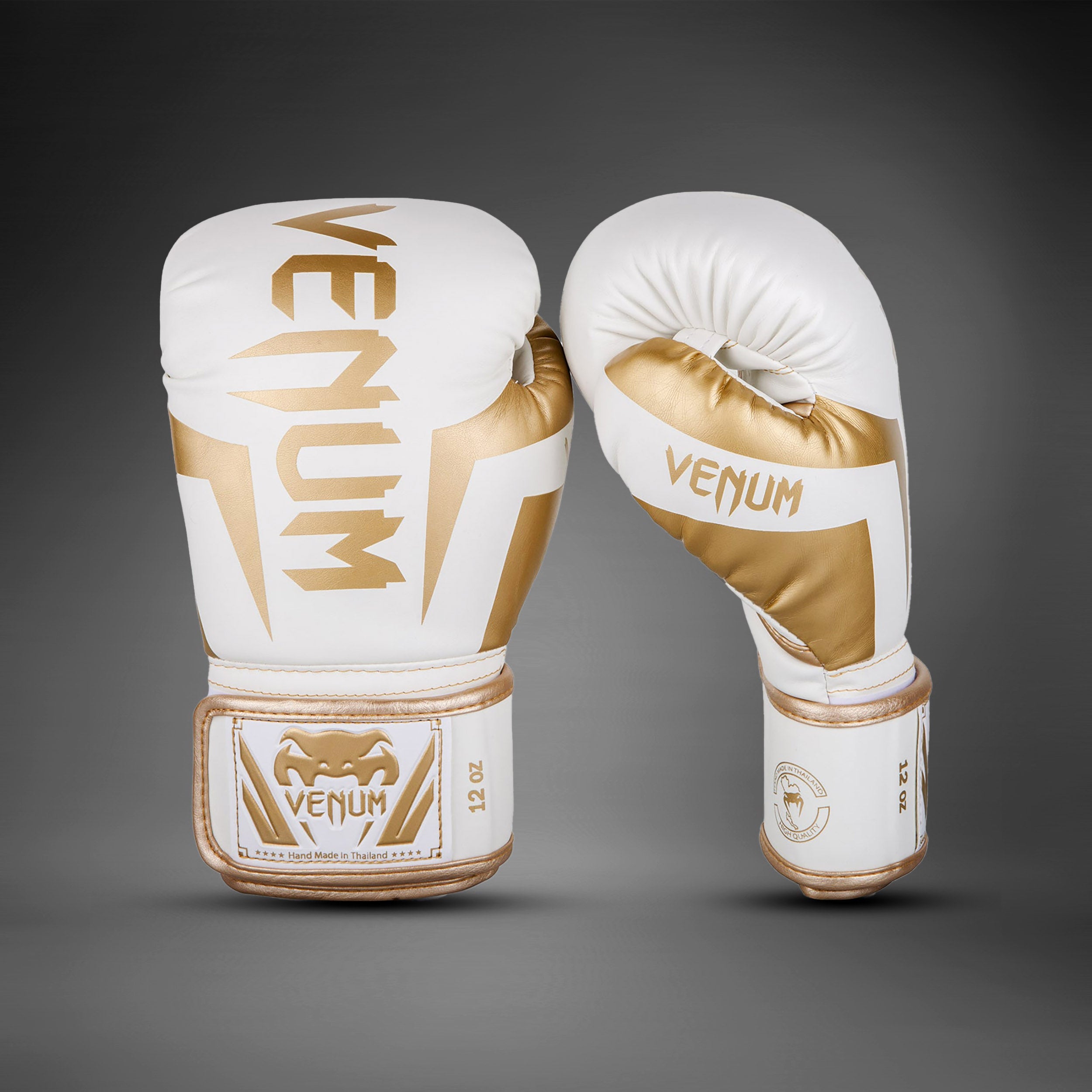 Venum Elite Boxing Gloves White/Gold Venum1