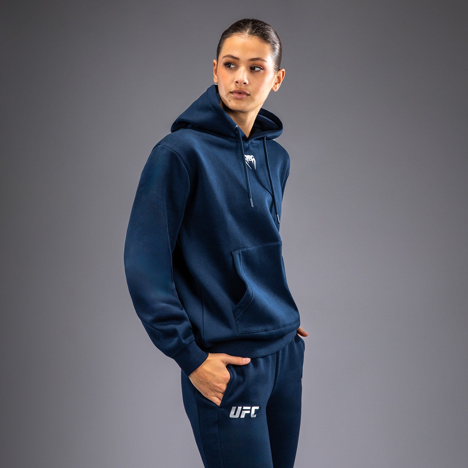 Sweat à Capuche UFC Fusion Venum Pour Femmes – Collection Fight Week Bleu Océan