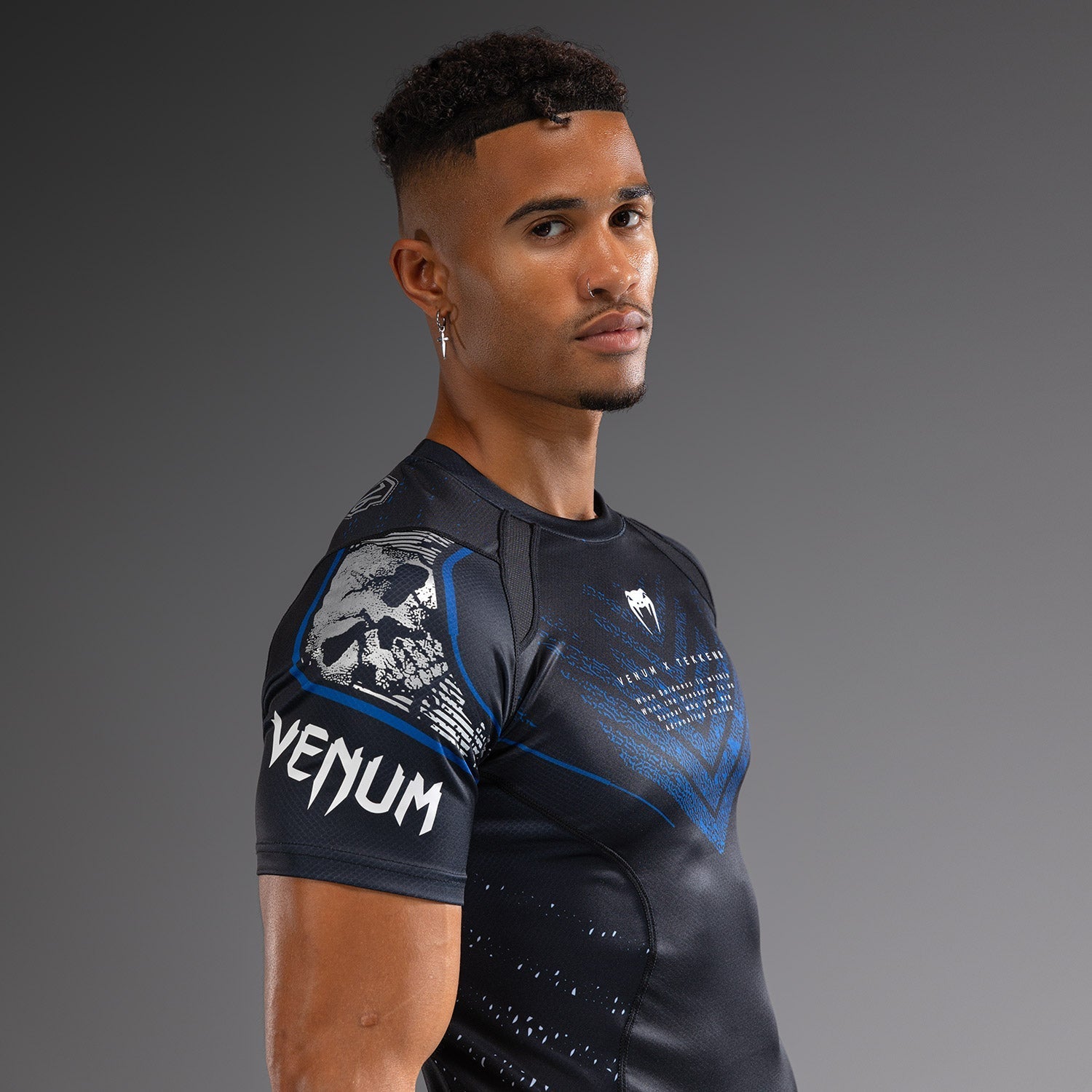 Venum x TEKKEN 8 - Paul Phoenix Rashguard - Black/Blue - Venum