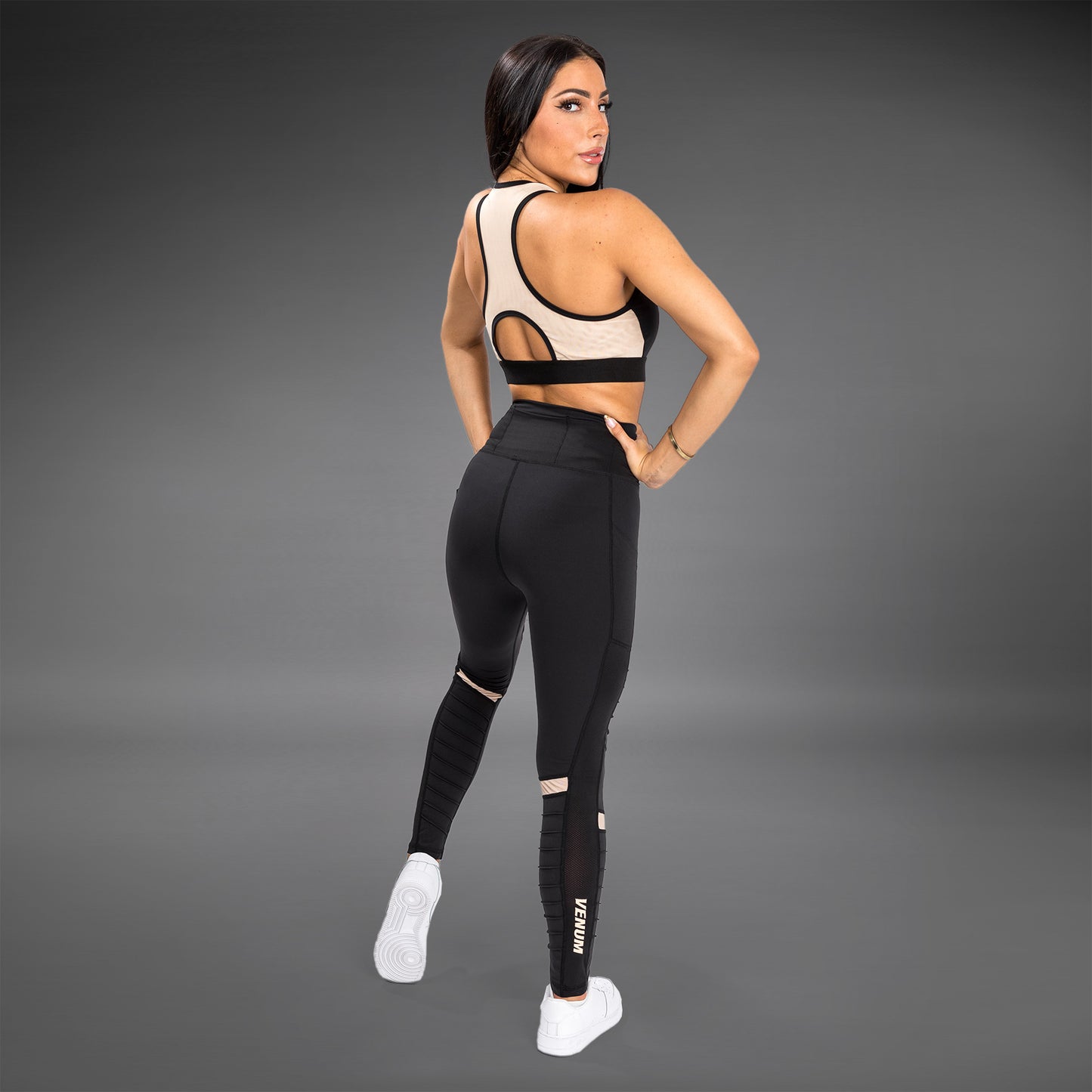 Venum Moto Leggings - For Women - Black/Sand
