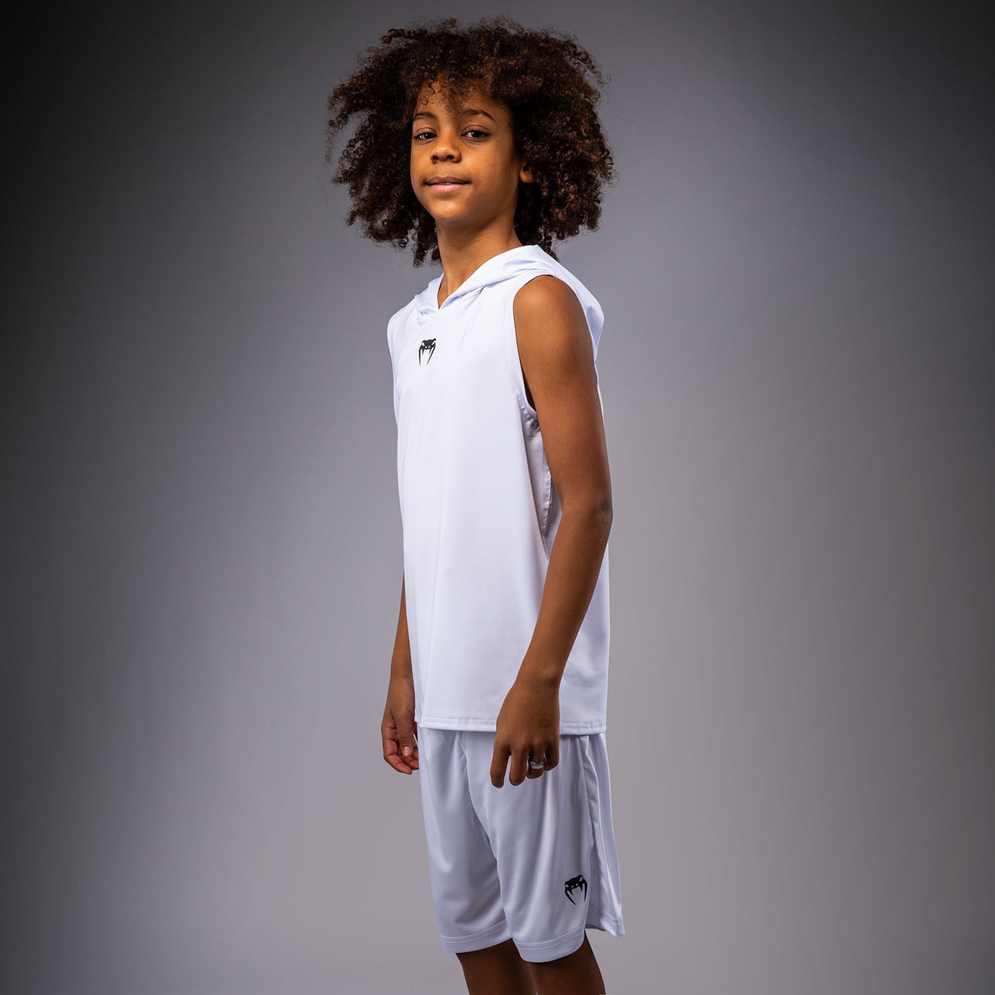 Venum Elite Kids Sleeveless Dry-Tech Hoodie - White