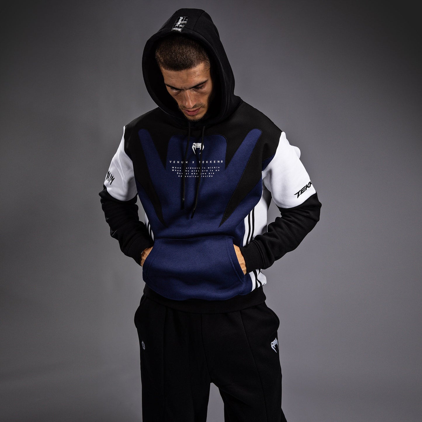 Venum x TEKKEN 8 - Jin Kazama Hoodie - Blue/Black/White