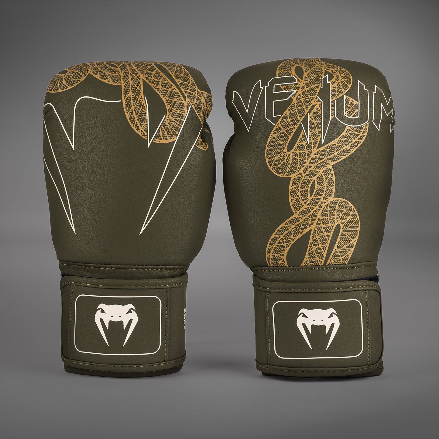 Venum Serpenti Boxing Gloves - Khaki/Bronze/Ivory