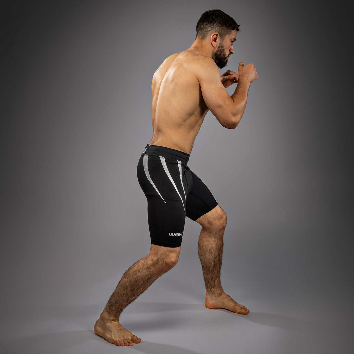 Venum x WOW FC Men’s Vale Tudo Shorts - Black/ Silver Grey