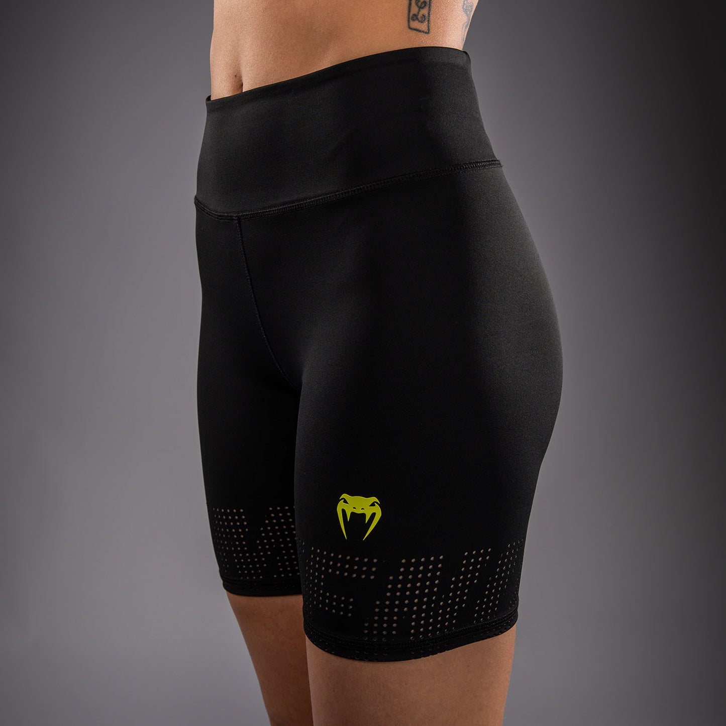 Venum Lazer Women's Compression Shorts - Black/Yellow