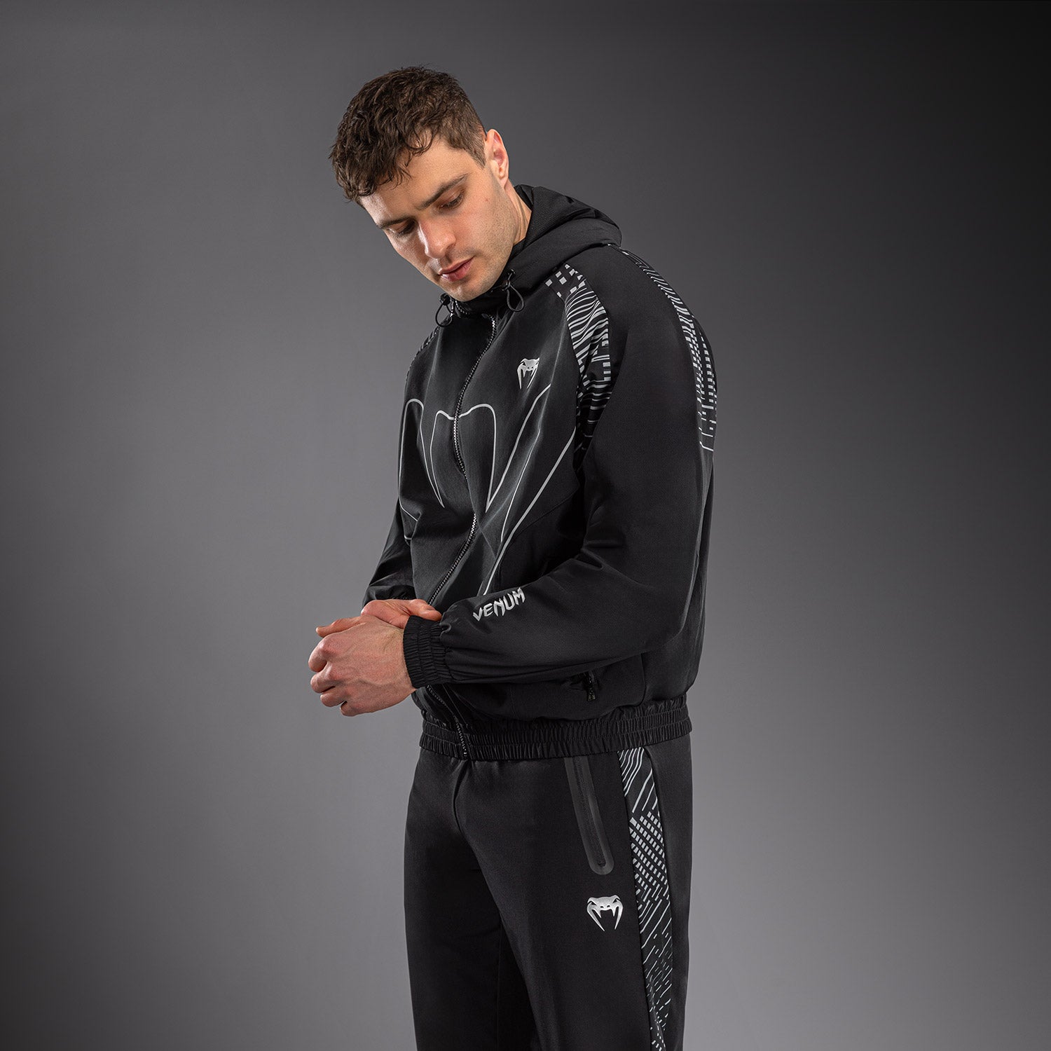 Venum Midnight Fury Track Jacket - Black/Grey/Silver - Venum