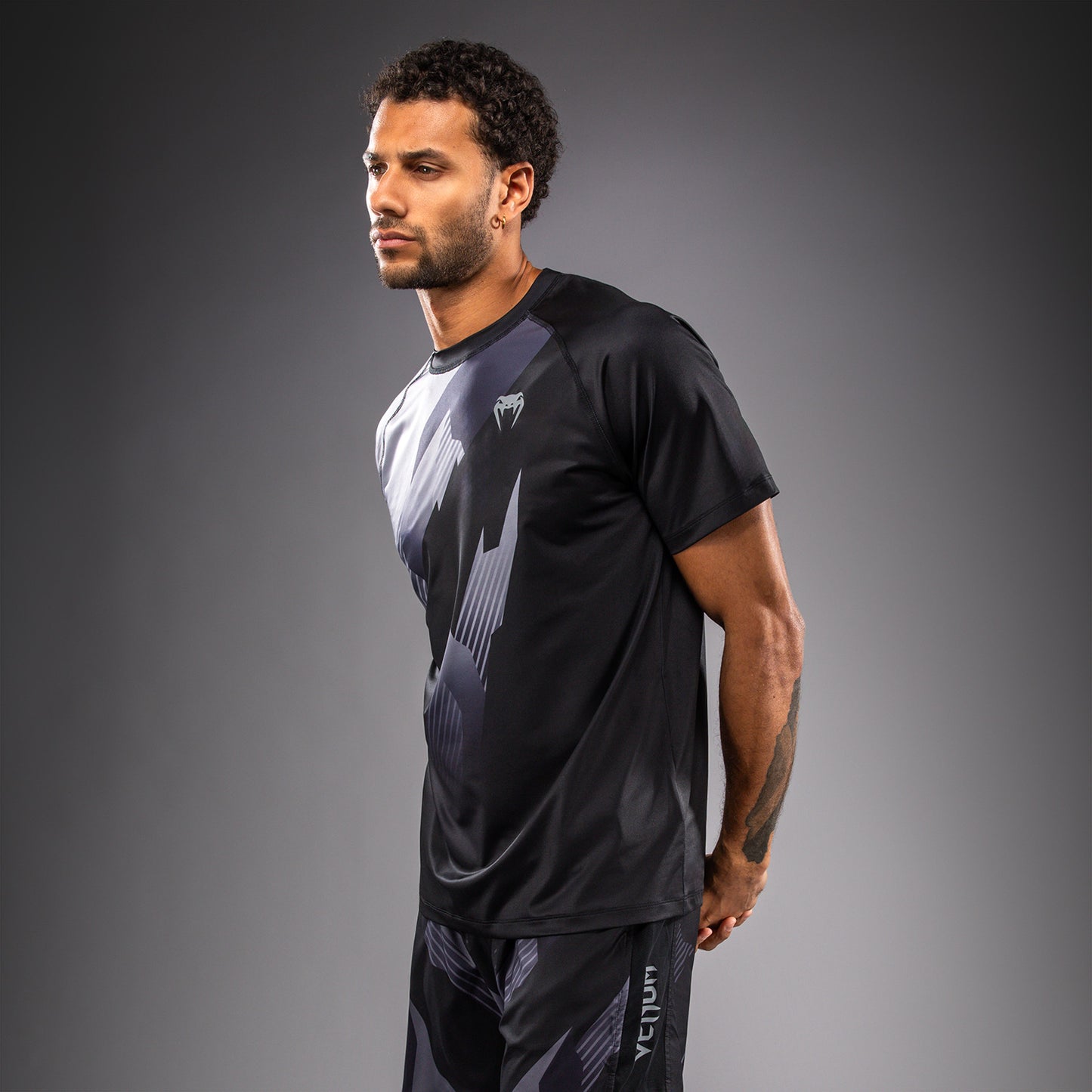 Venum No-Gi 6.0 Dry Tech T-Shirt - Black/Grey  product-type_Dry Tech T-Shirts Venum