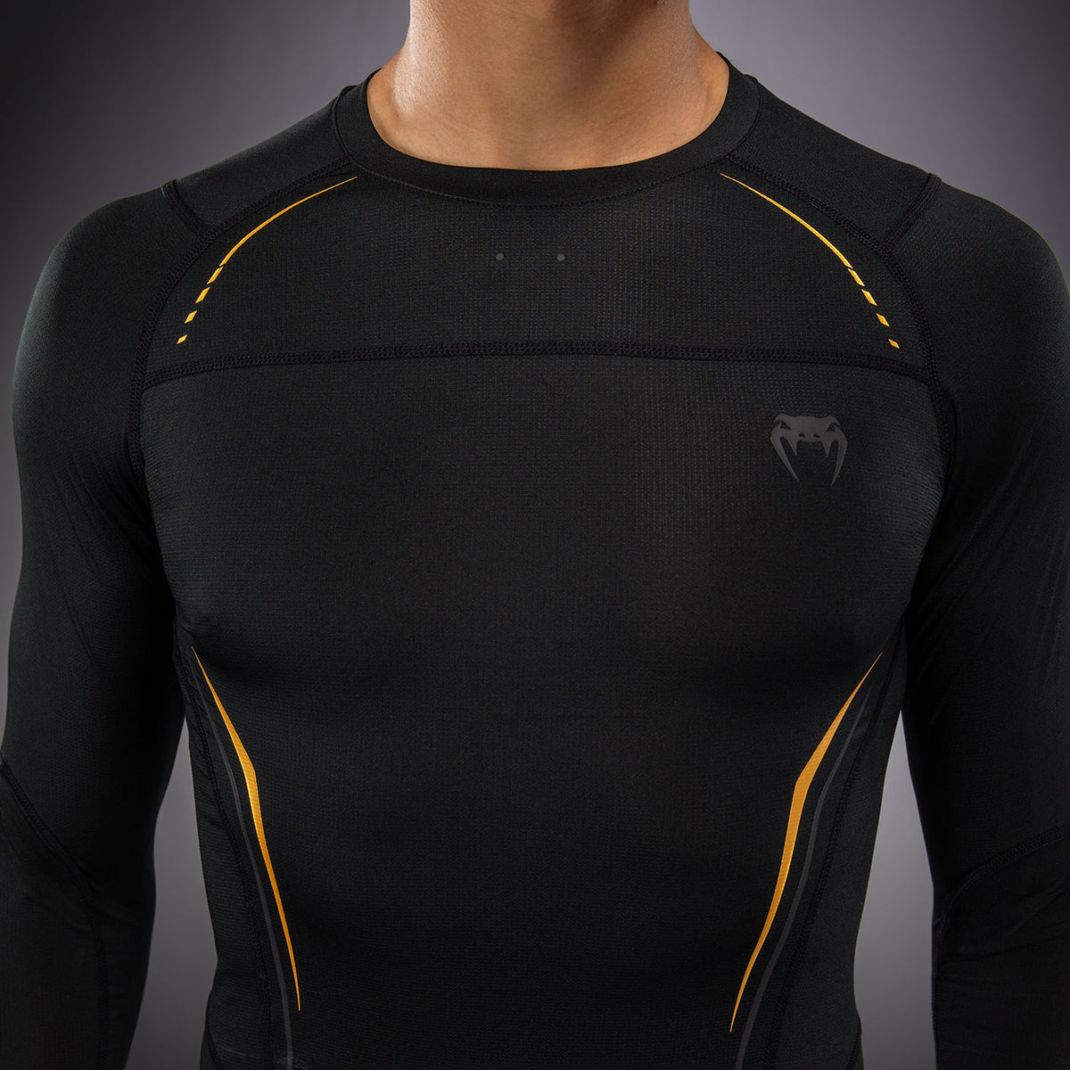 Venum G-Core Long Sleeve Rashguard - Black/Gold  product-type_Compression T-Shirts Venum