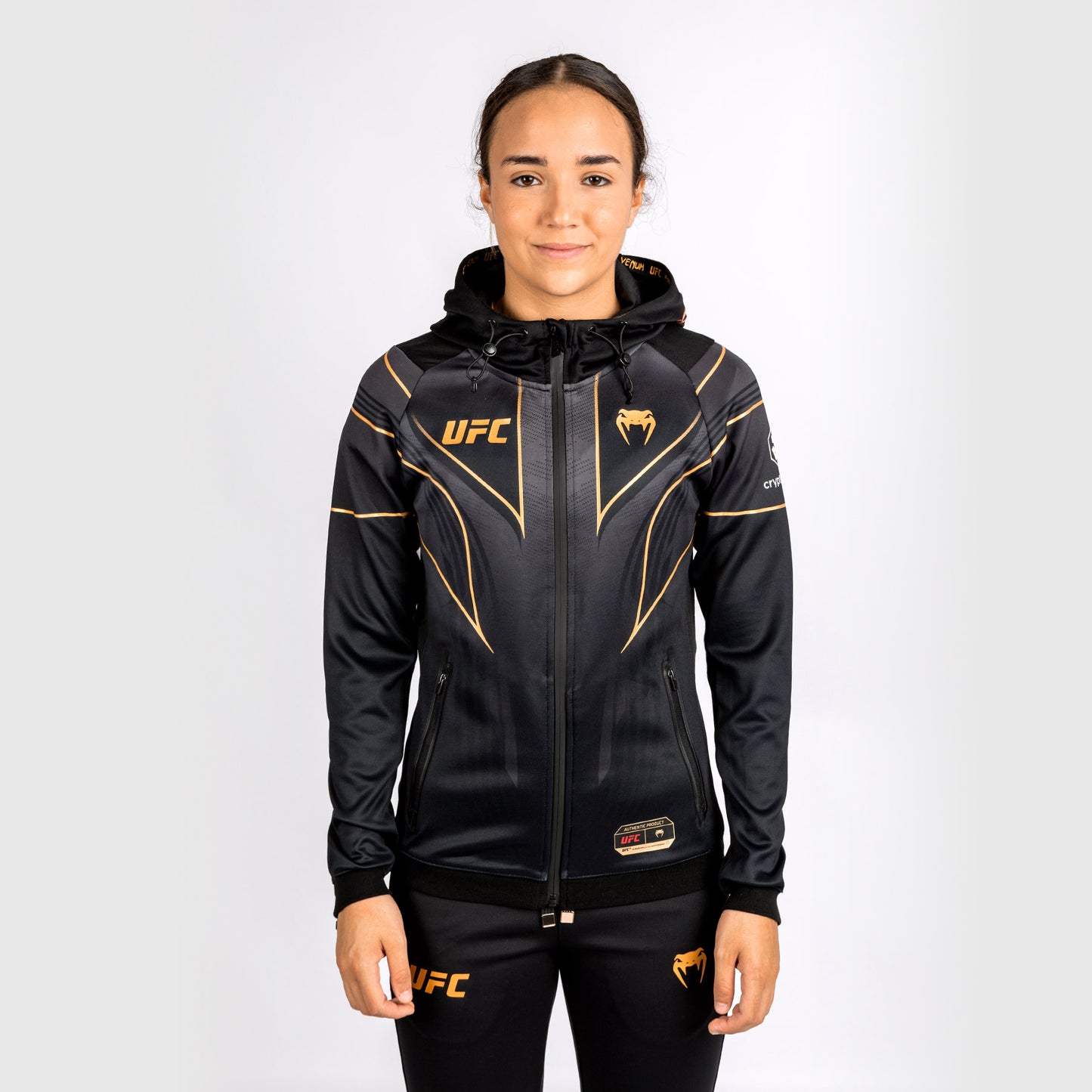 UFC Venum Personalized Authentic Fight Night 2.0 Kit by Venum Women's Walkout Hoodie - Champion