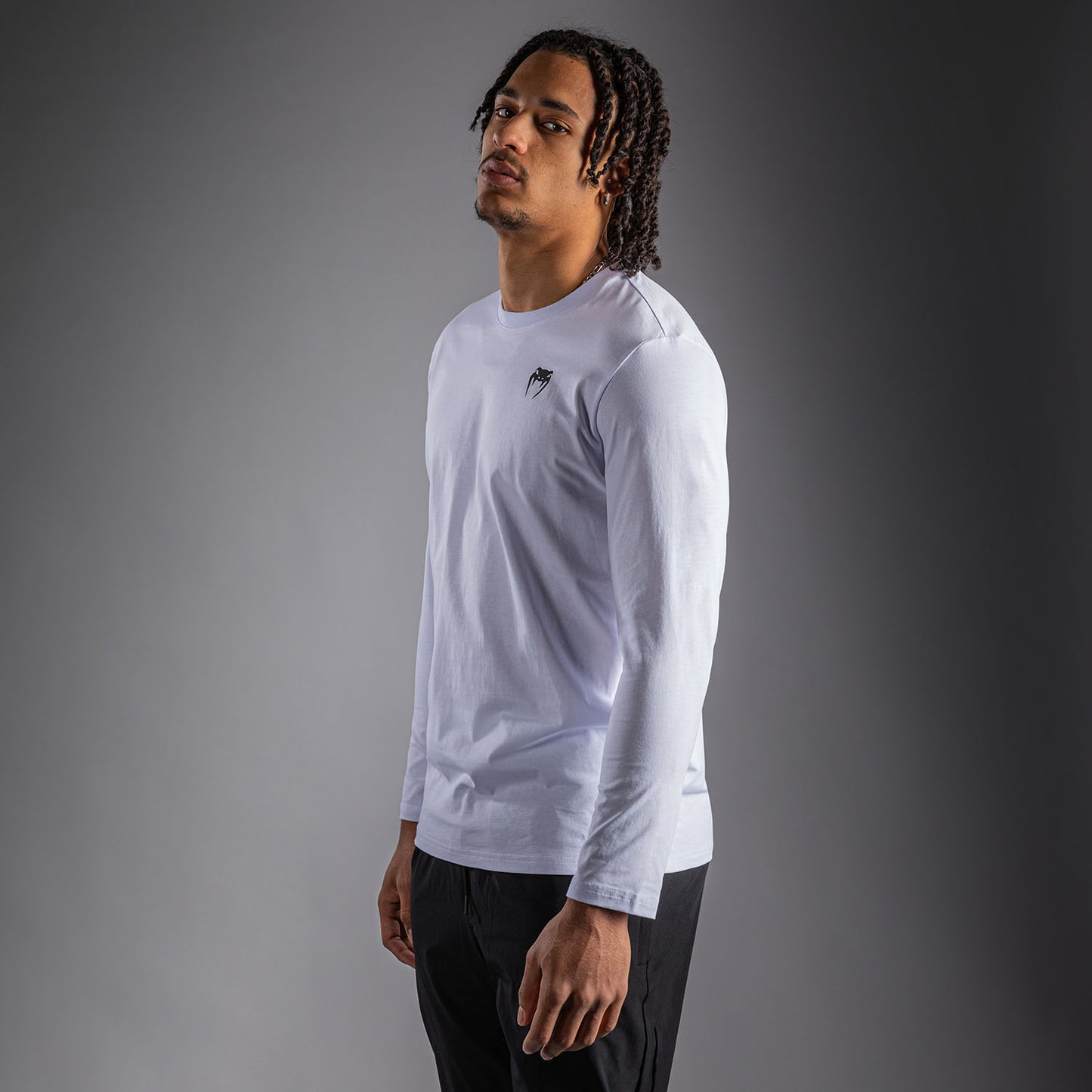 Venum Lineup Long Sleeve T-Shirt - White/Black
