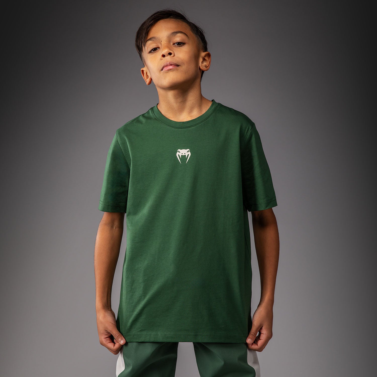 Venum Contender T-Shirt for Kids – Forest Green/ Off White  product-type_T-Shirts Venum