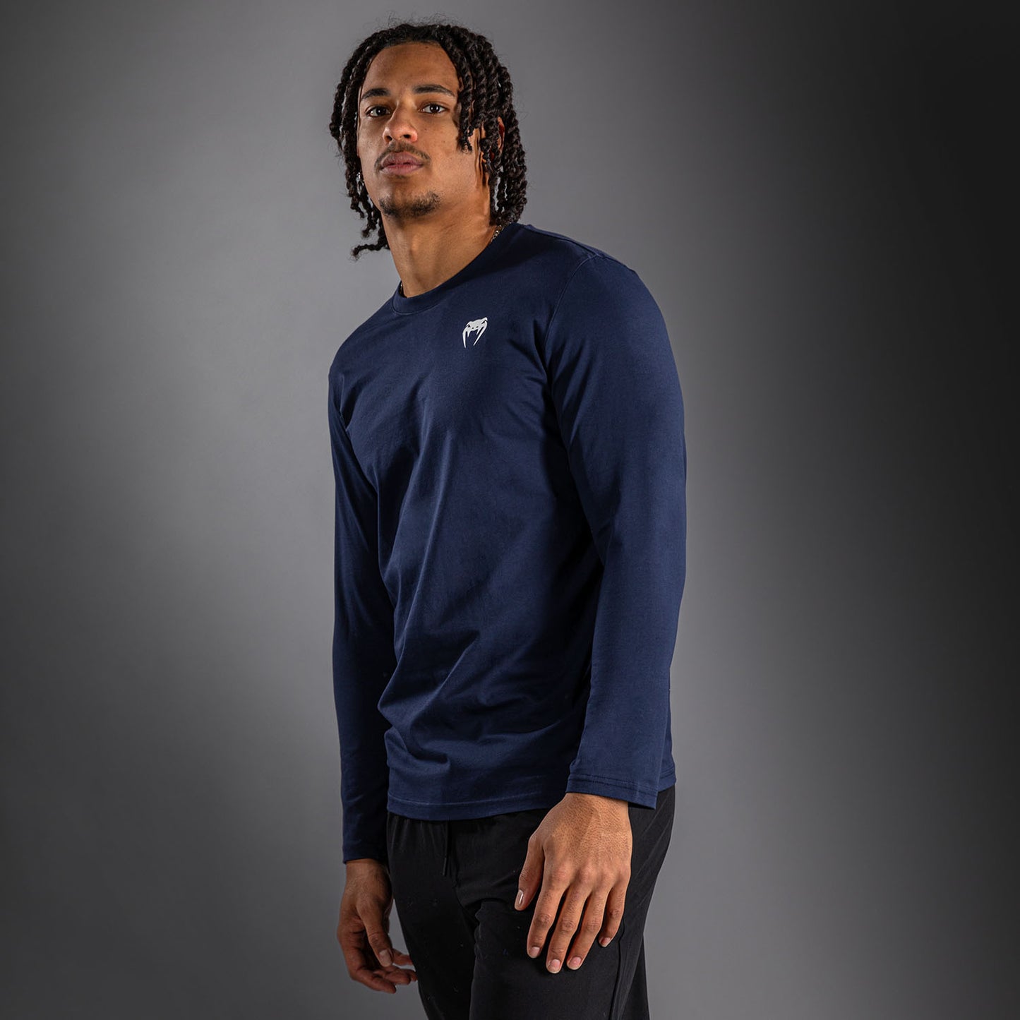 Venum Lineup Long Sleeve T-Shirt Navy - Blue/White  product-type_T-Shirts Venum