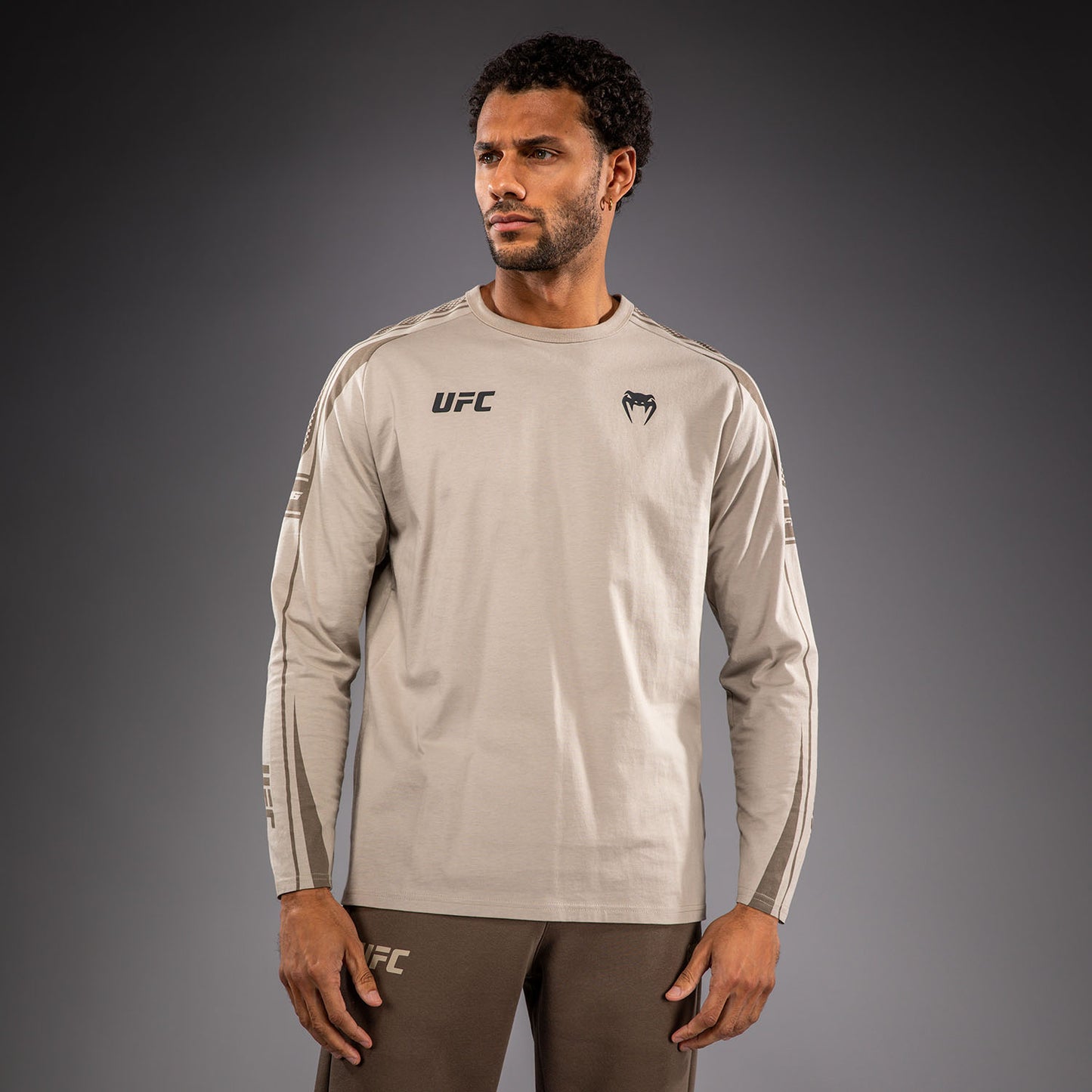 Venum UFC Unity by Venum Authentic Fight Week Men's Long Sleeve T-Shirt - Sand
