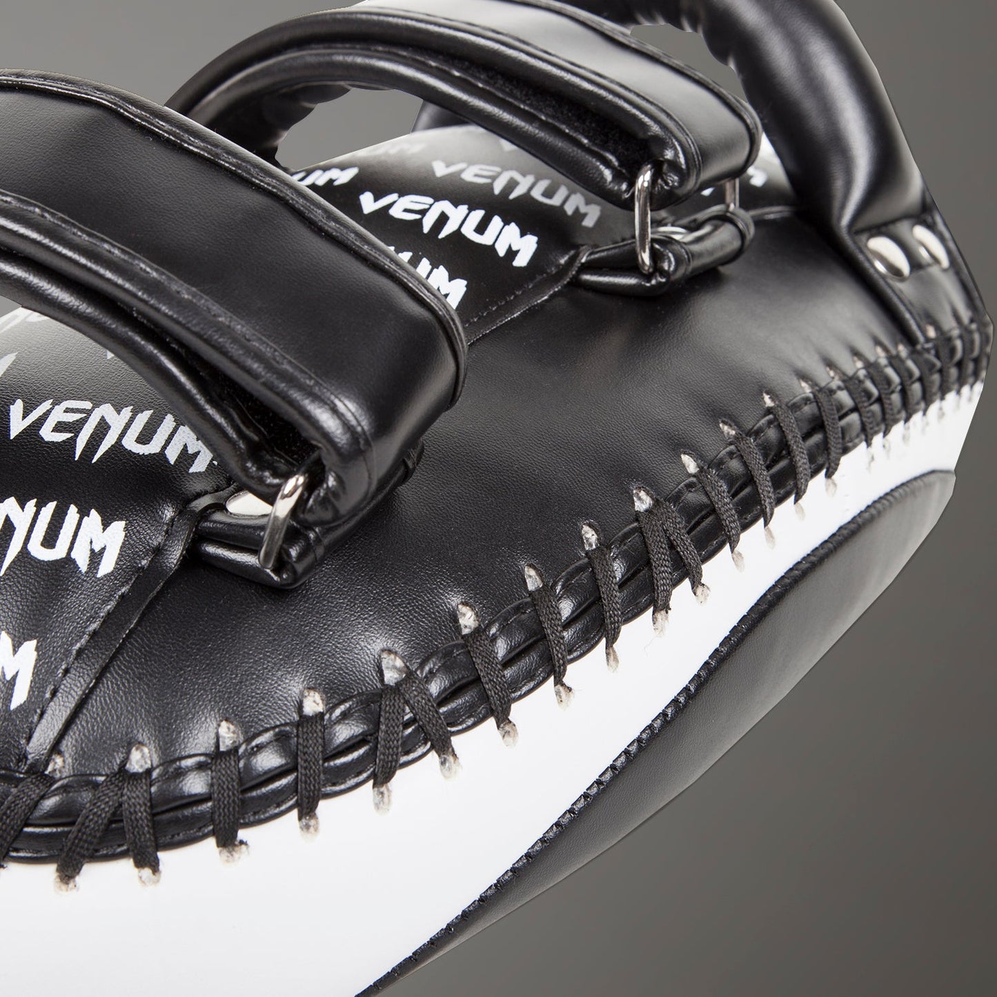 Venum Light Kick Pads - Skintex Leather - Black/Ice (Pair)
