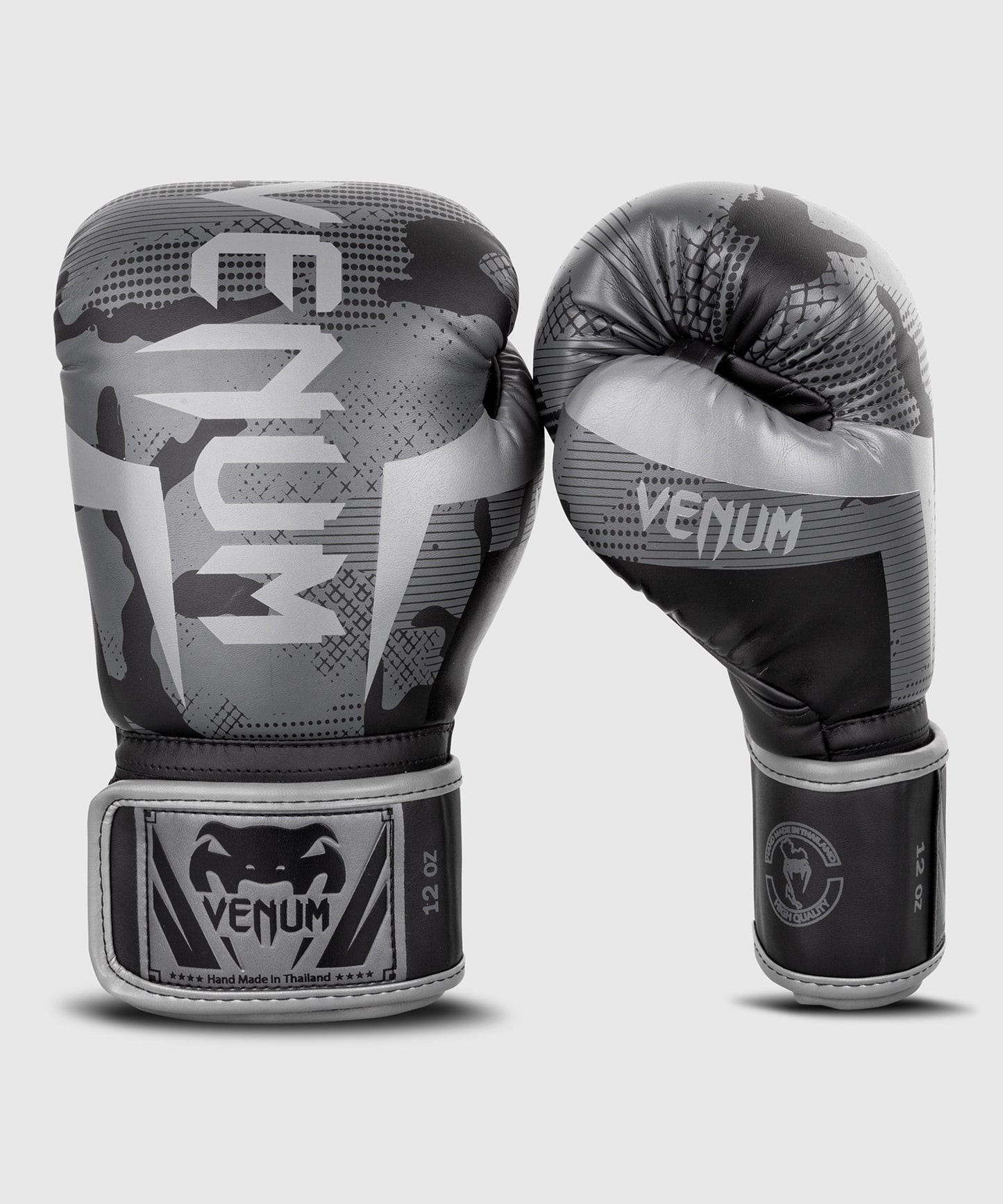 Venum Elite Boxing Gloves - Grey/Camo