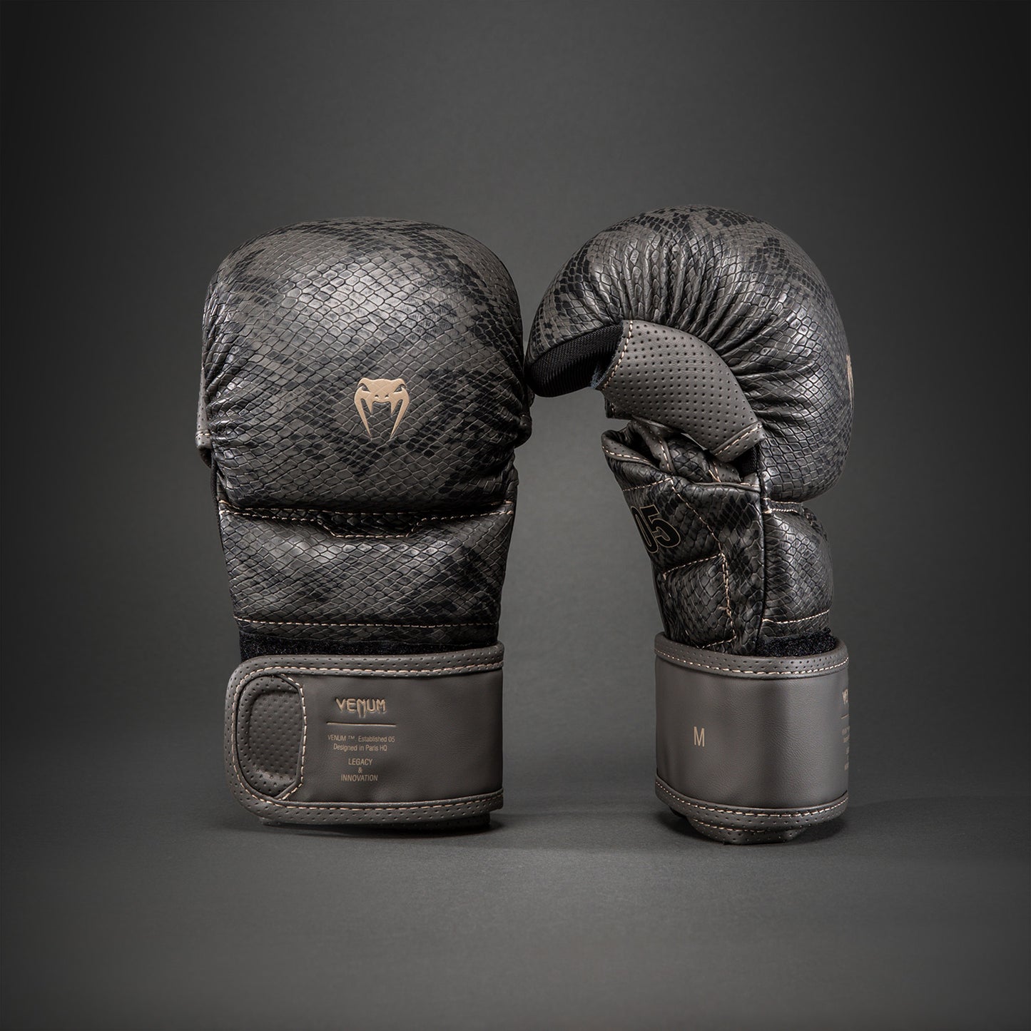 Venum Impact Evo Scales MMA Sparring Gloves - Dark Grey