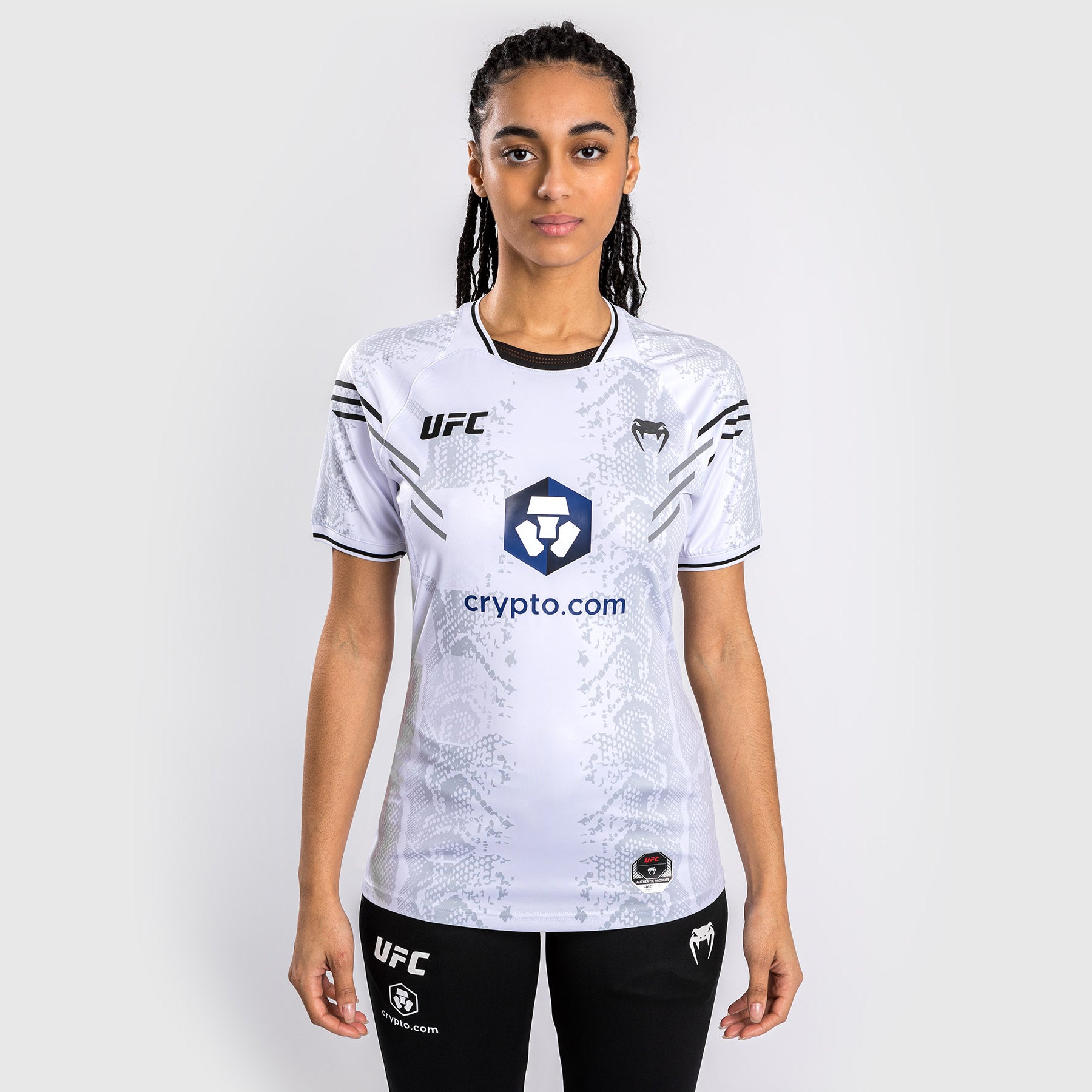 UFC Adrenaline by Venum Authentic Fight Night Women’s Walkout Jersey - White  product-type_Dry Tech T-Shirts Venum