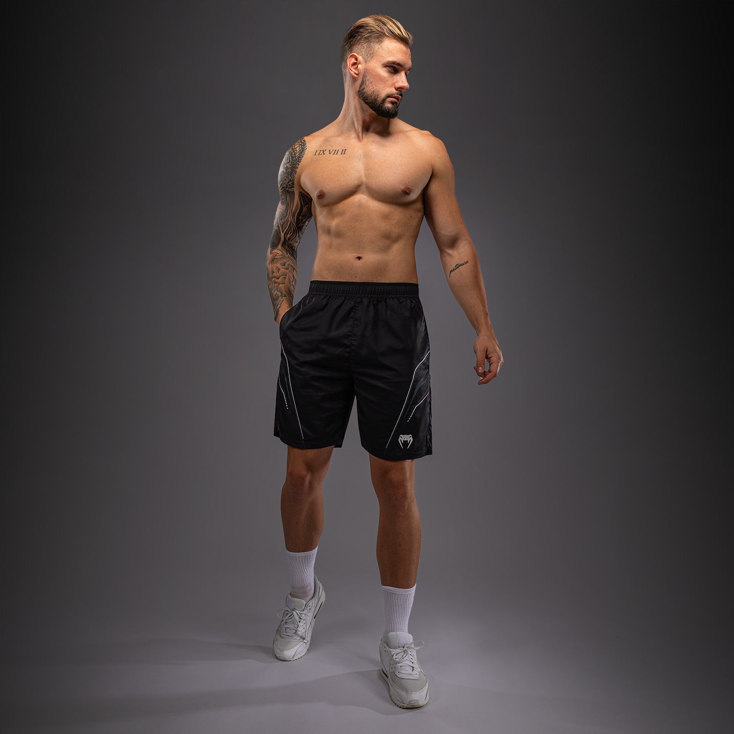 Venum Streamline Training Shorts - Black/White  product-type_Training shorts Venum