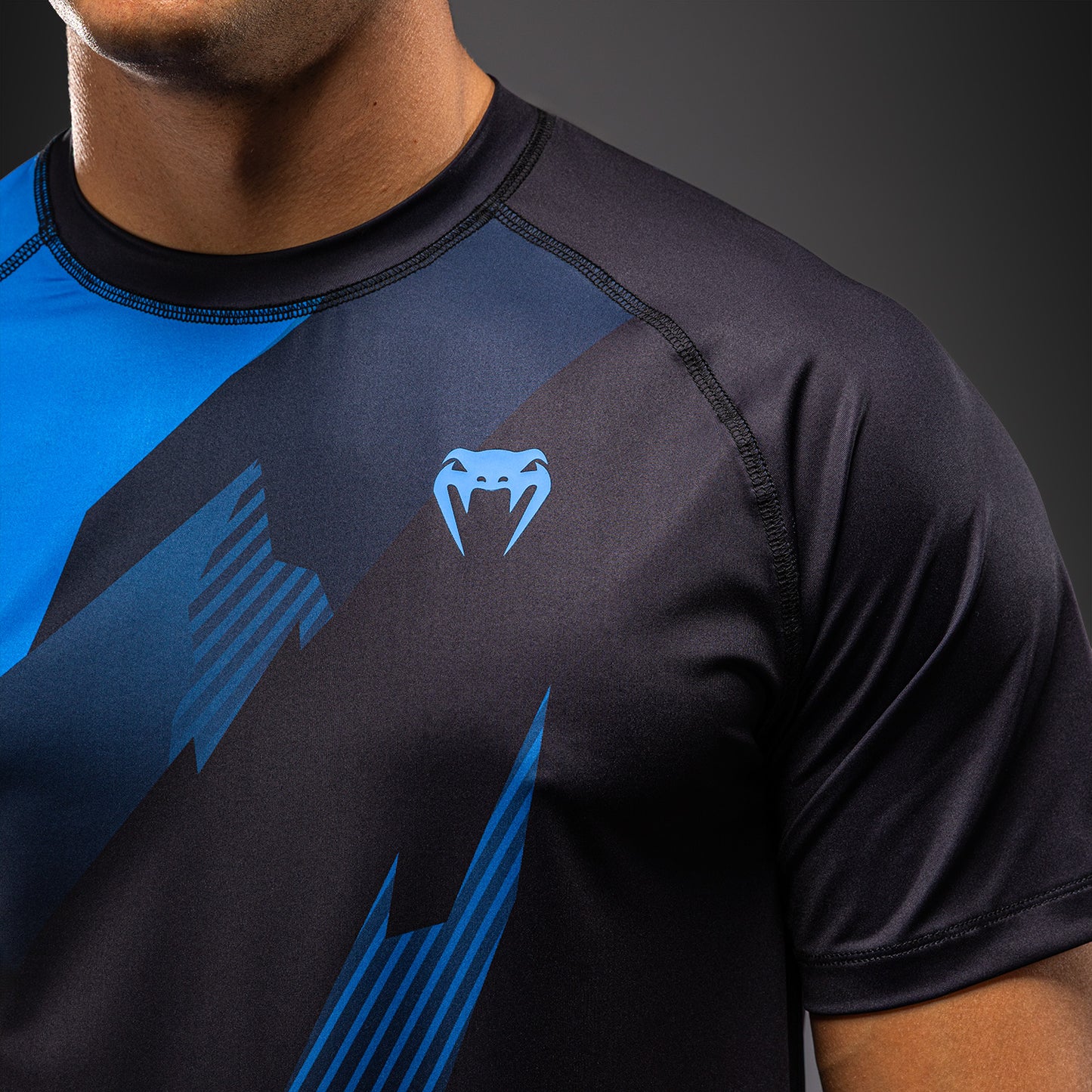 Venum No-Gi 6.0 Dry Tech T-Shirt - Black/Blue  product-type_Dry Tech T-Shirts Venum