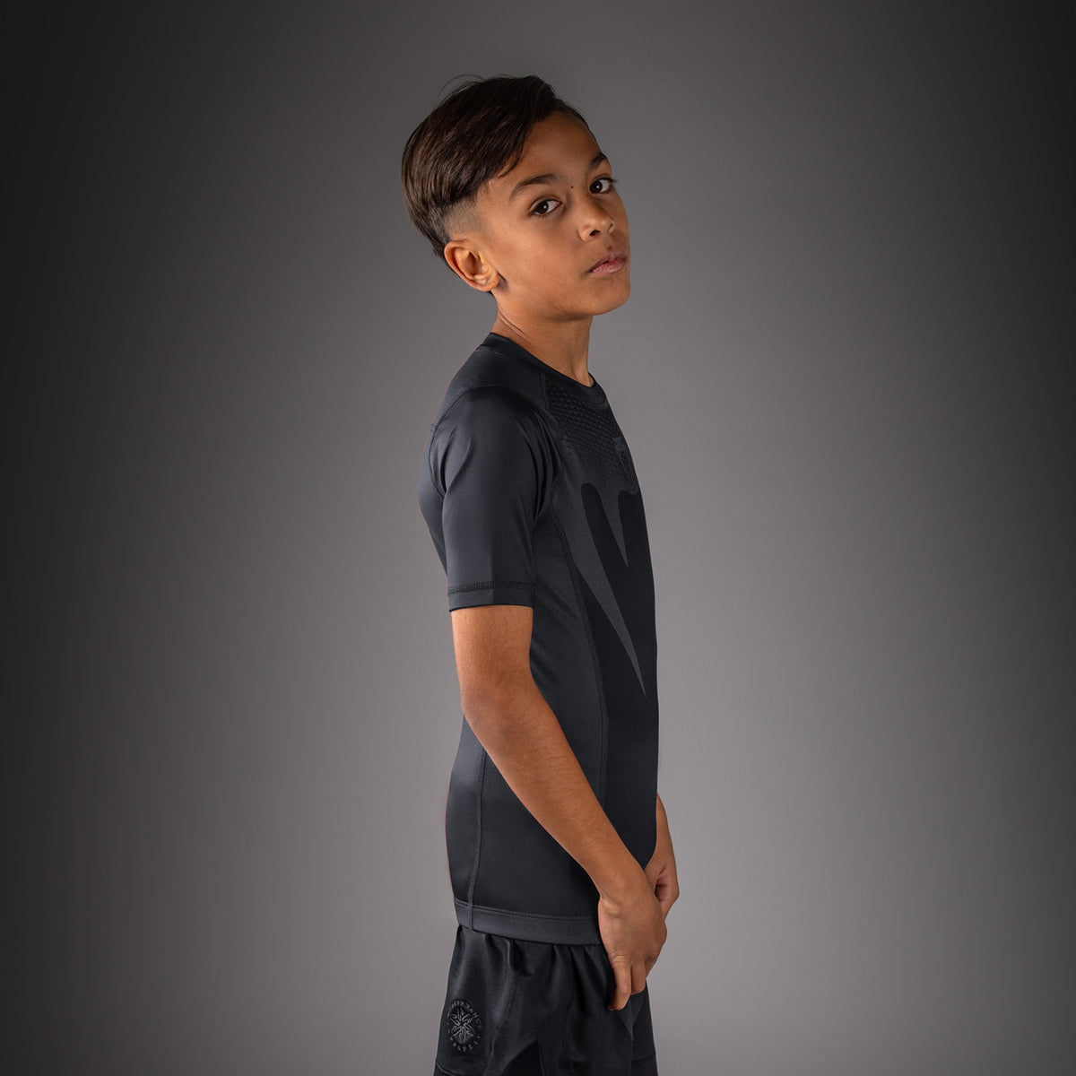 Venum Attack Short Sleeve Rashguard for Kids - Black/Gold