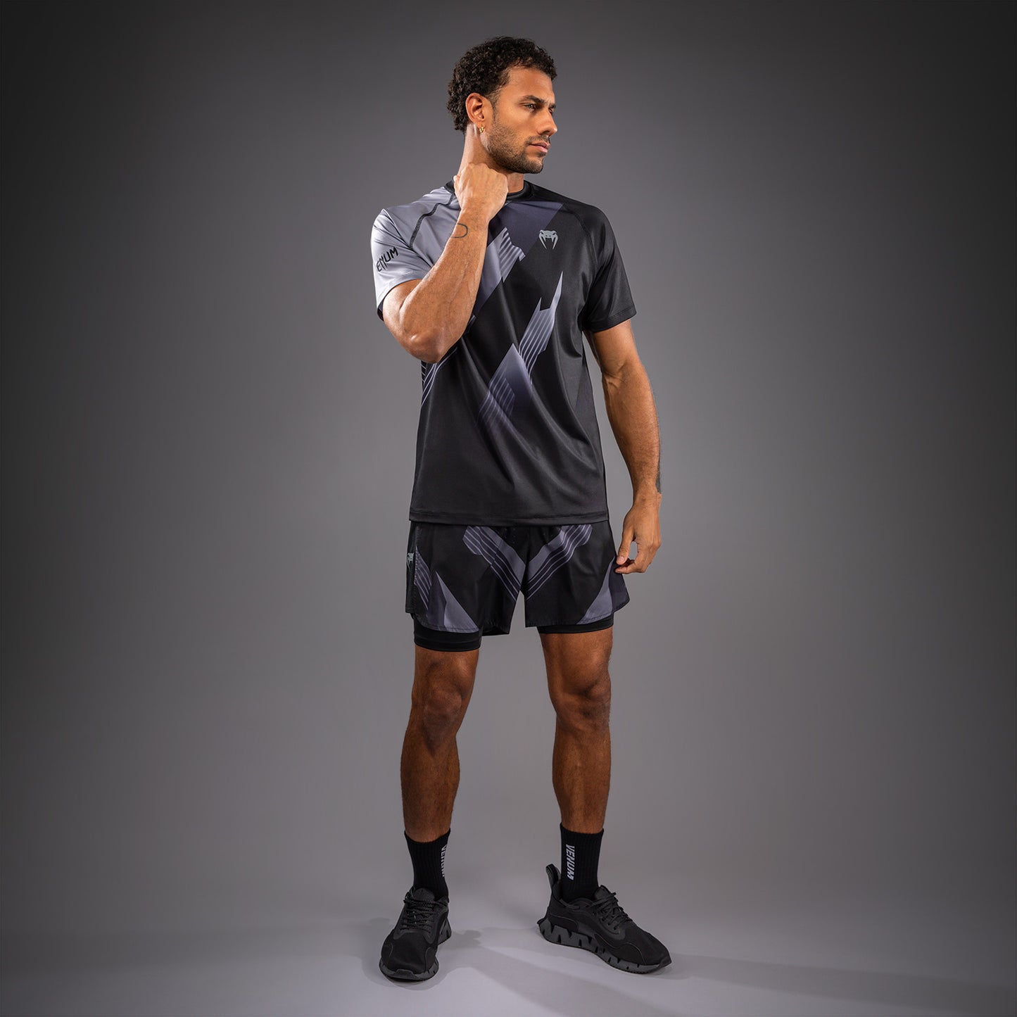 Venum No-Gi 6.0 Dry Tech T-Shirt - Black/Grey  product-type_Dry Tech T-Shirts Venum