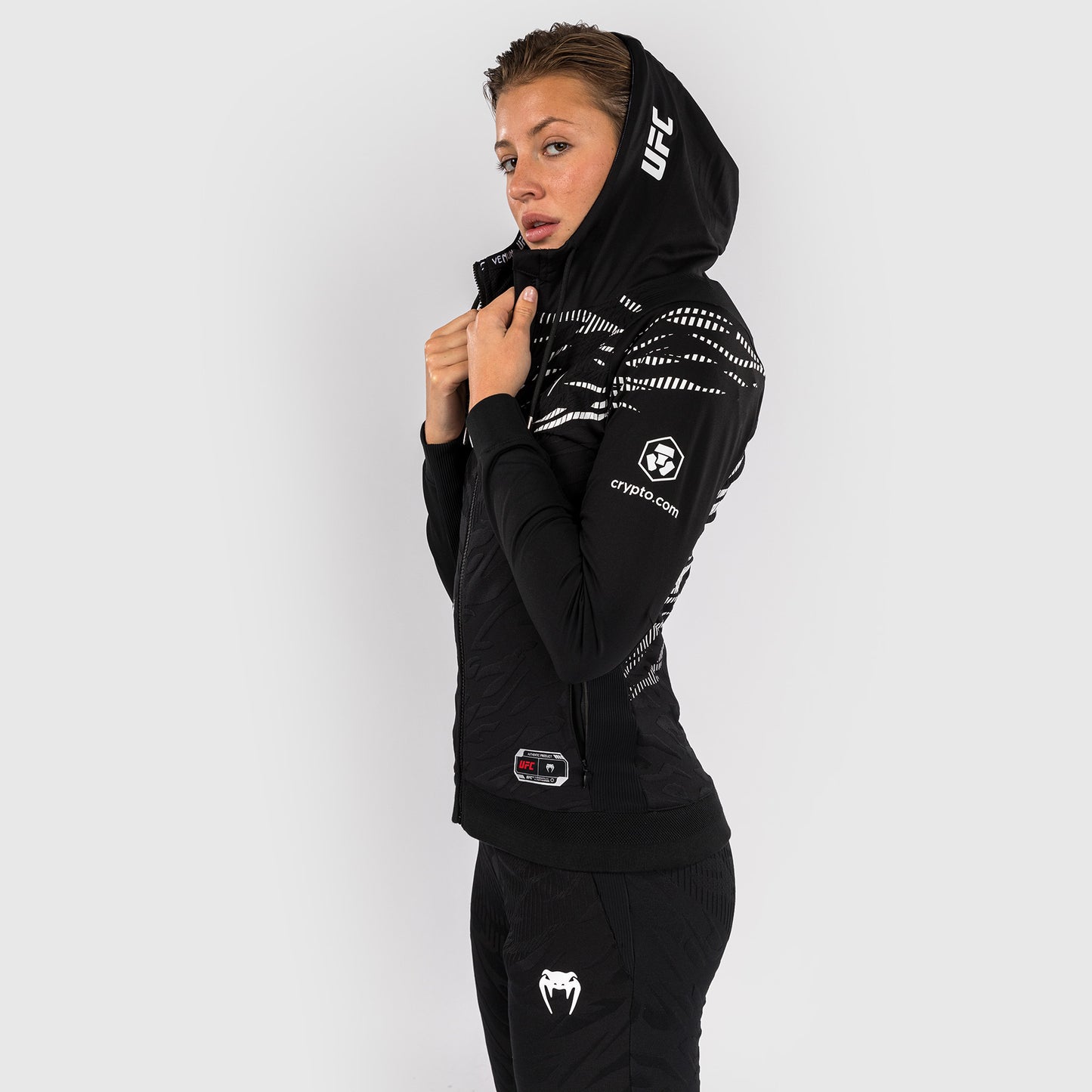 UFC Fusion by Venum Personalized Authentic Fight Night Women's Hoodies - Black  product-type_Jackets Venum