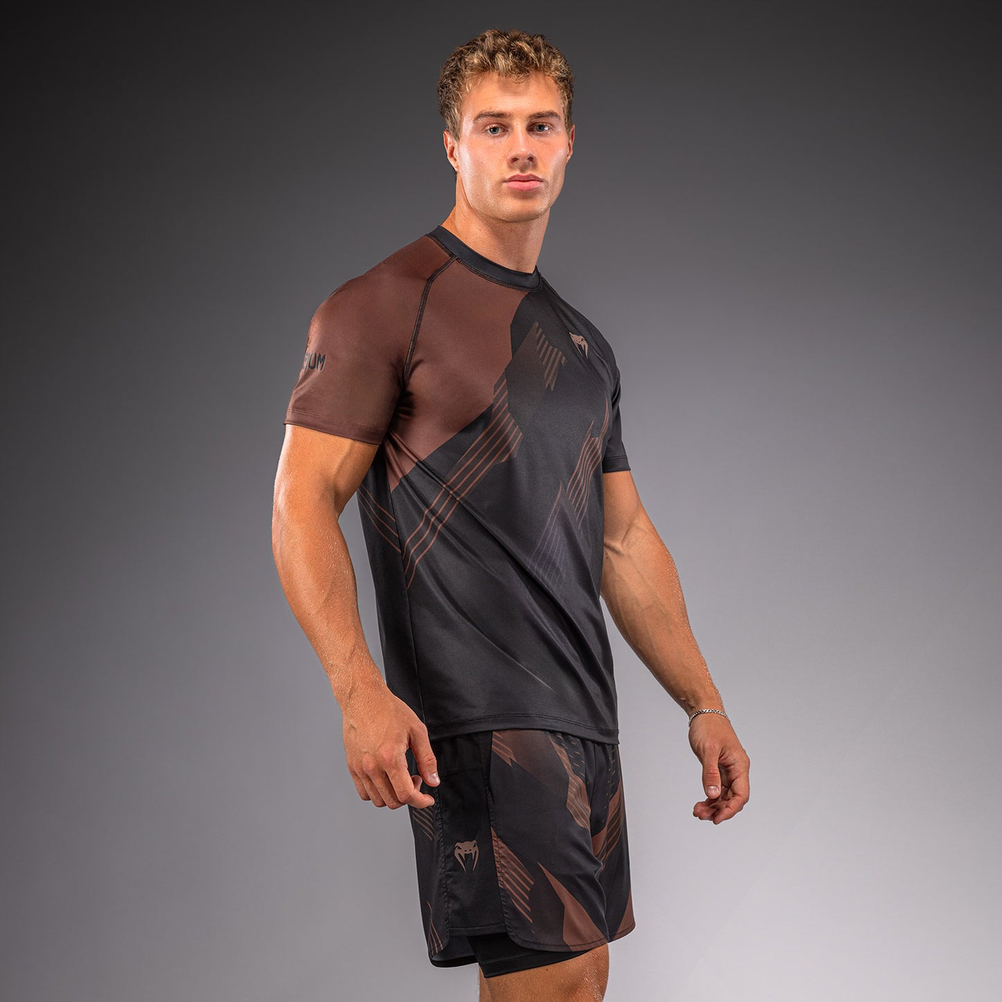 Venum No-Gi 6.0 Dry Tech T-Shirt - Black/Brown  product-type_Dry Tech T-Shirts Venum