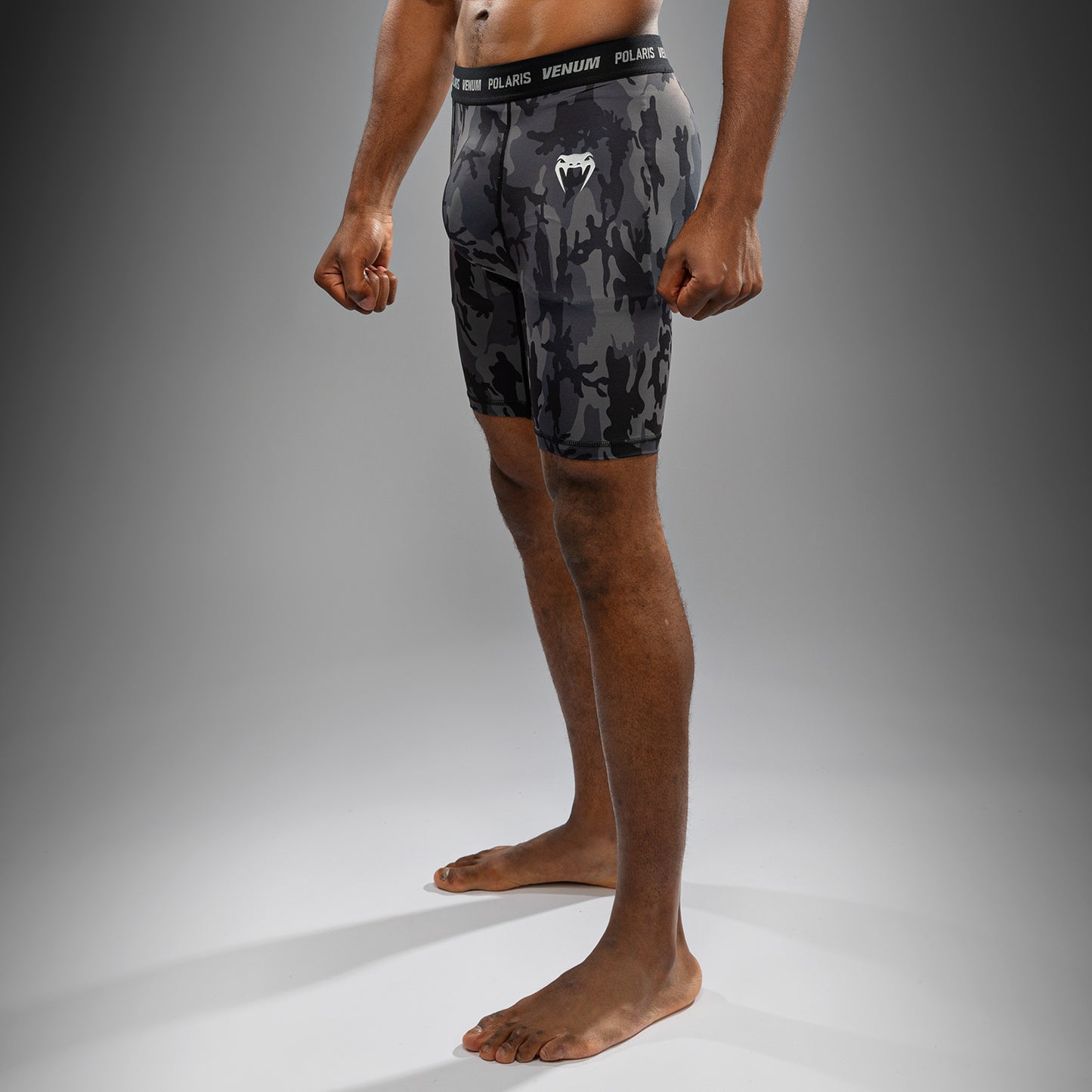 Venum x Polaris Vale Tudo Shorts - Black/Storm Grey