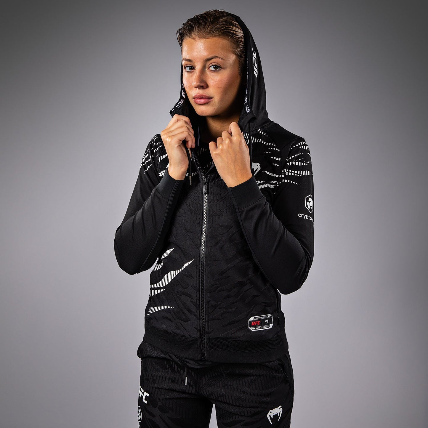 UFC Fusion by Venum Authentic Fight Night Women’s Walkout Hoodie - Black