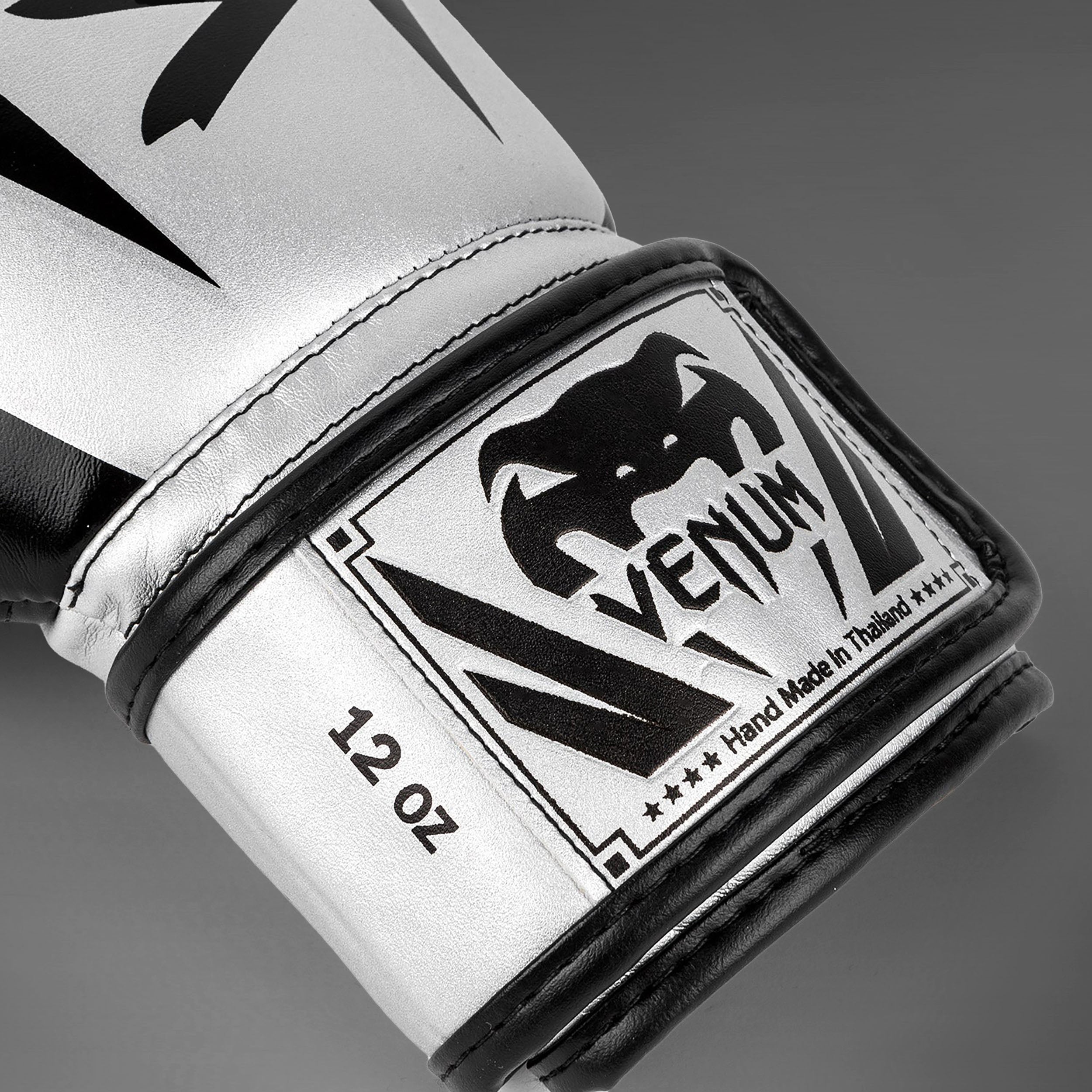 Venum Elite Boxing Gloves - Silver/Black - Venum