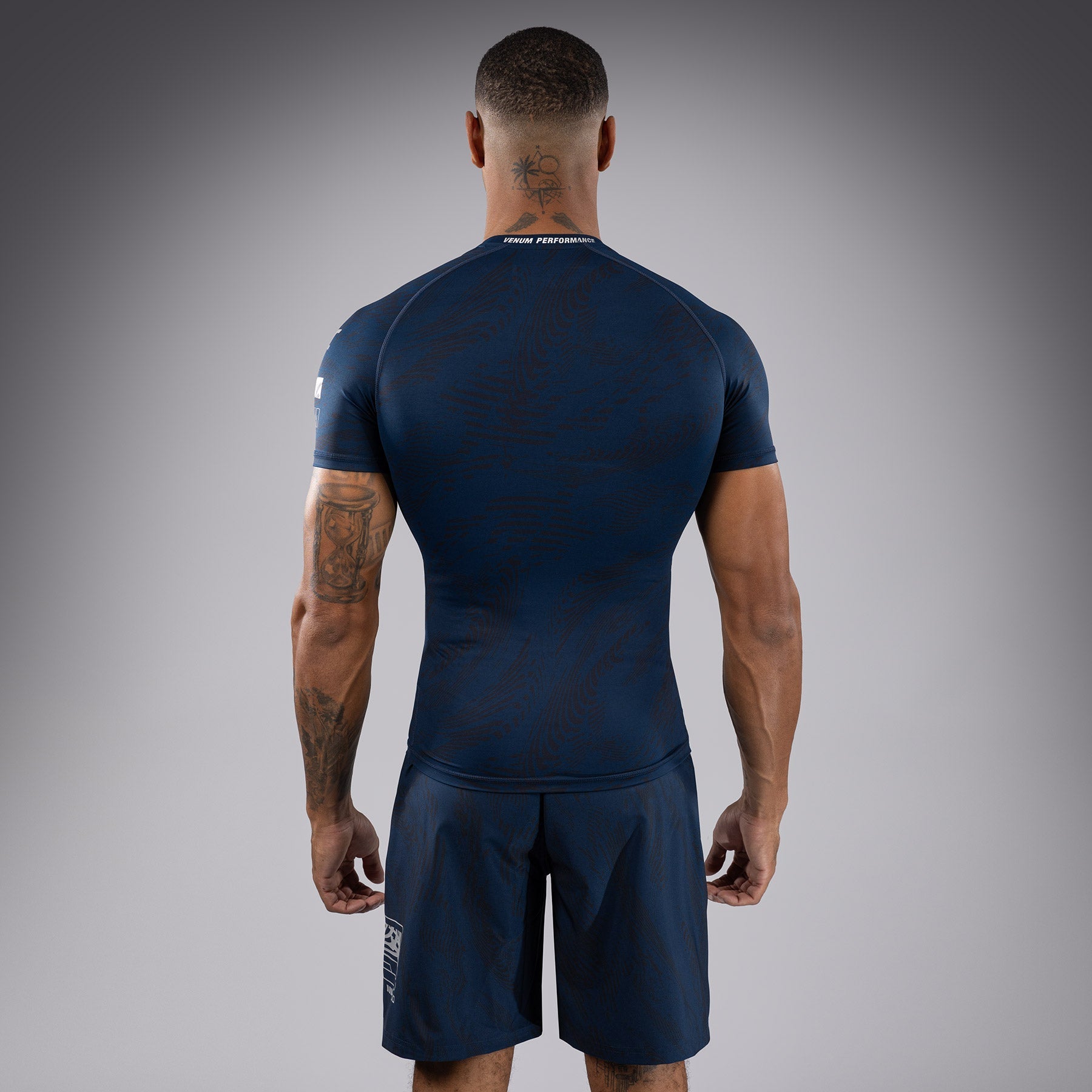 UFC Fusion by Venum Fight Week Men’s Performance Short Sleeve Rashguard - Oceanic Blue