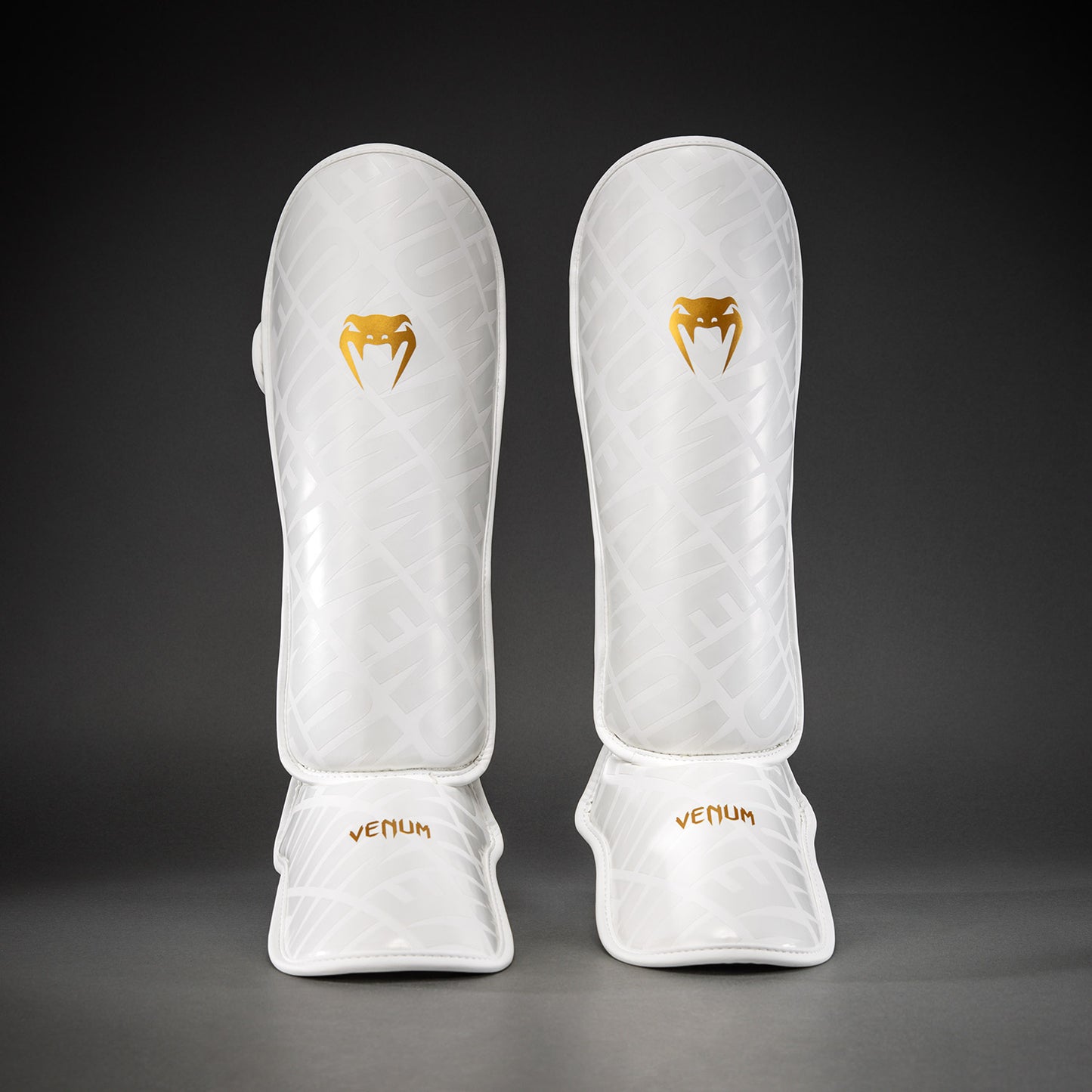 Venum Contender 1.5 XT 3D Shin Guards - White/Gold  product-type_Shin guards Venum