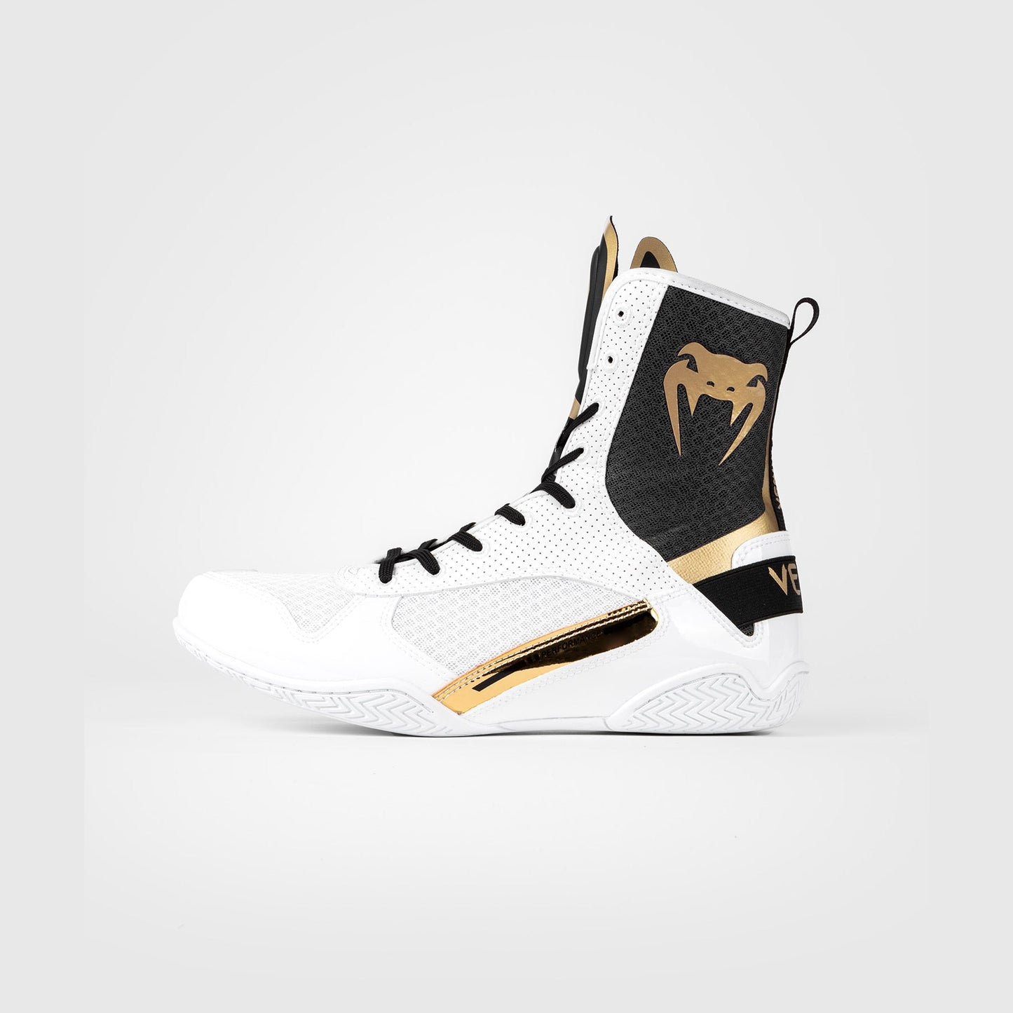 Venum Elite Boxing Shoes - White/Black/Gold