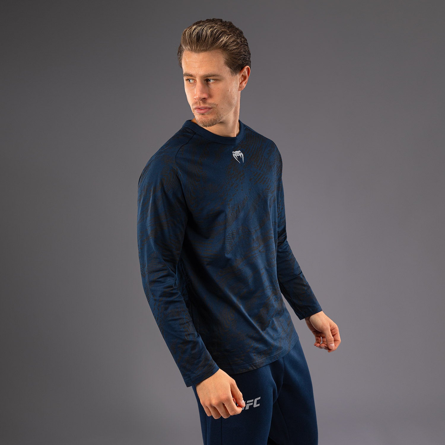 UFC Fusion by Venum Fight Week スウェットシャツ UFC Fusion by Venum Fight Week Men's Long Sleeve T-Shirt - Oceanic