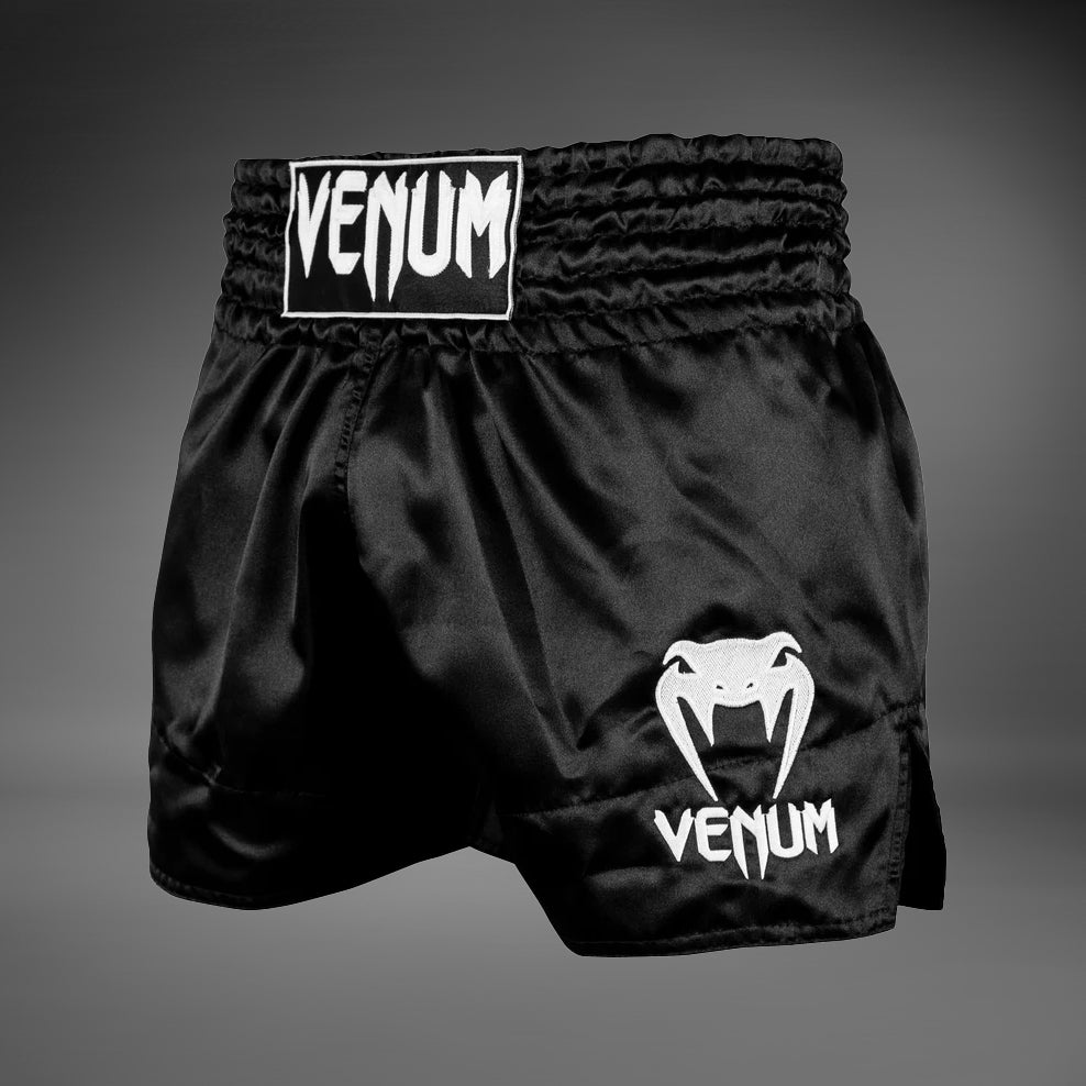 Venum Classic Muay Thai Short - Black/White - Venum