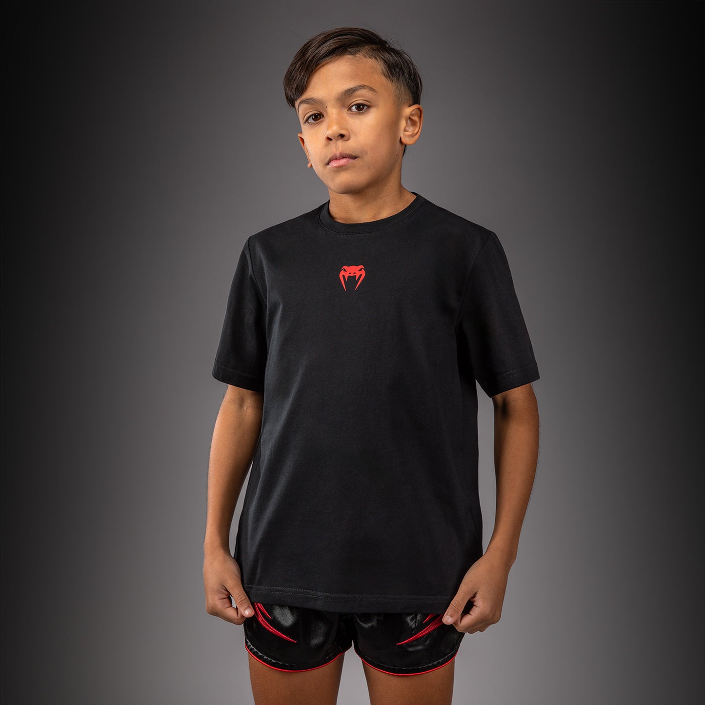 Venum Attack Kids Cotton T-Shirt - Black/Red  product-type_T-Shirts Venum