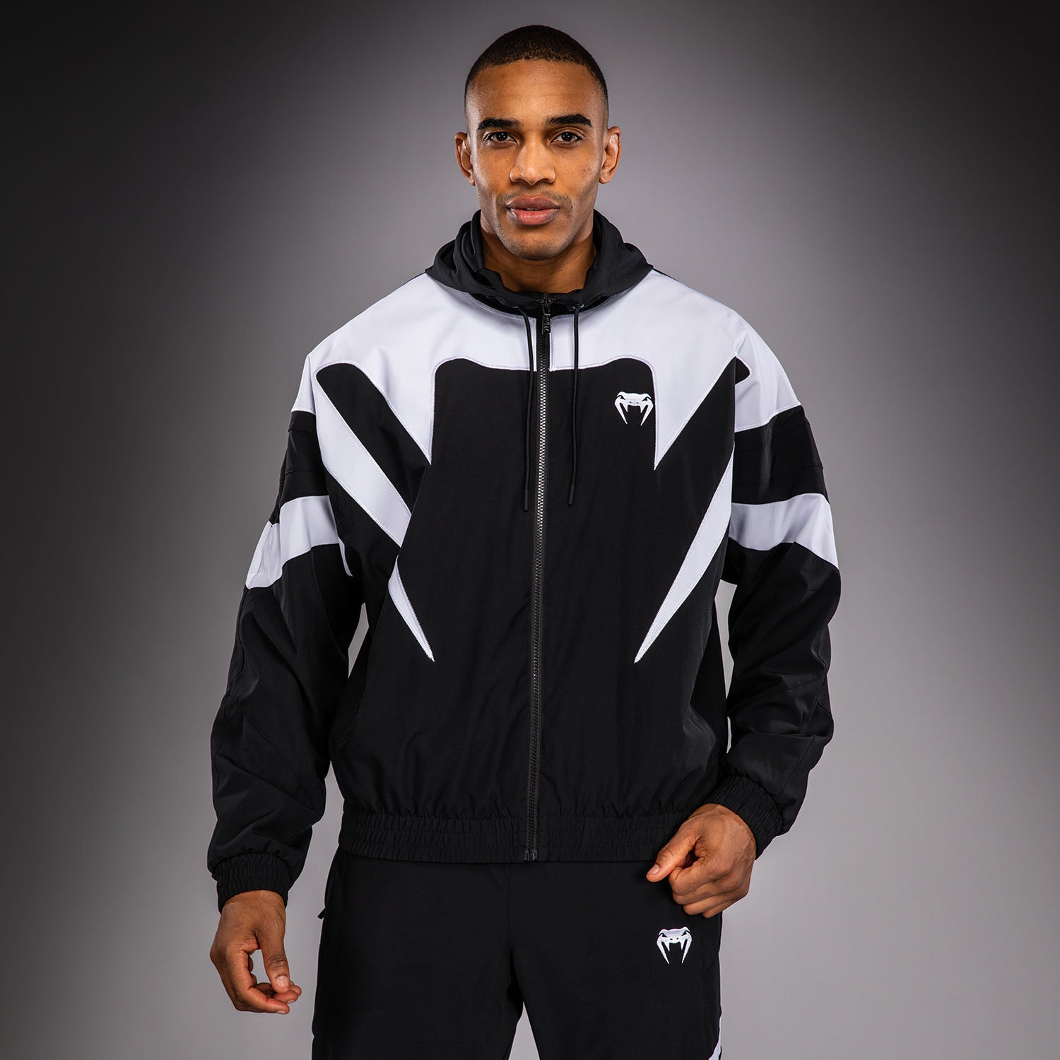 Venum Attack 90 Track Jacket - White/Black - Venum