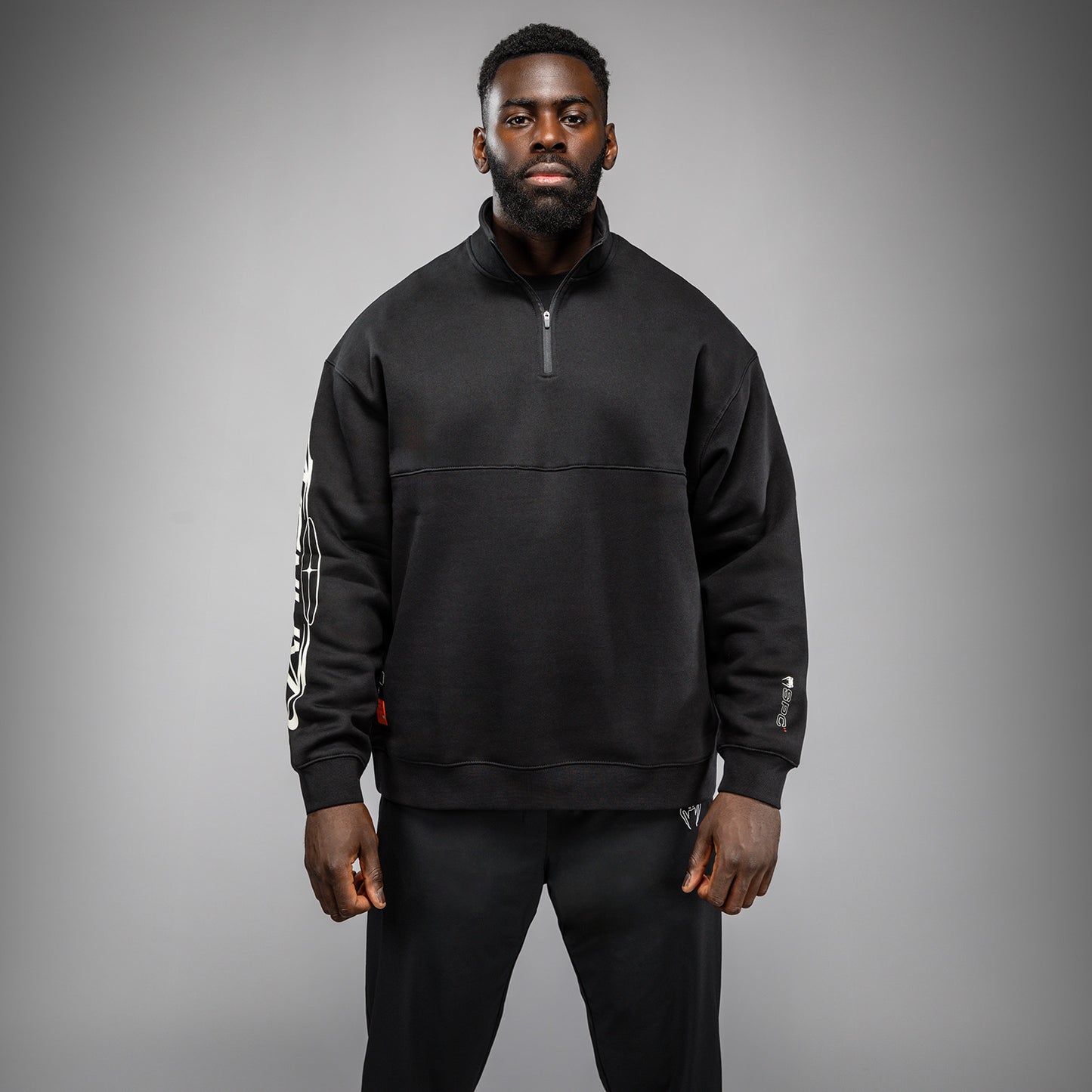 Venum Eclipse Half-Zip Sweatshirt - Black/Ivory
